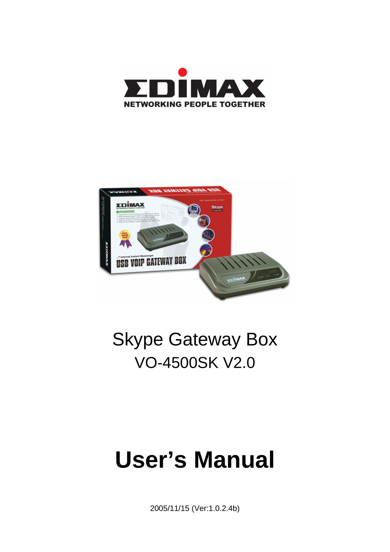 Edimax Technology VO-4500SK V2.0 Network Router User Manual