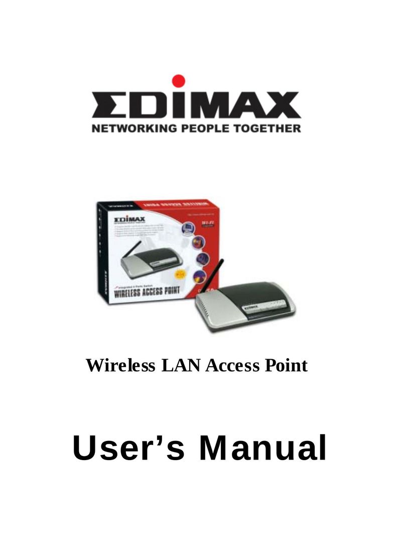 Edimax Technology Wireless LAN Access Point Network Router User Manual