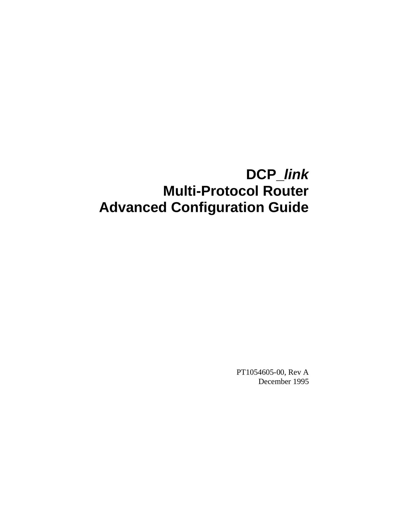 Emulex DCP_link Network Router User Manual
