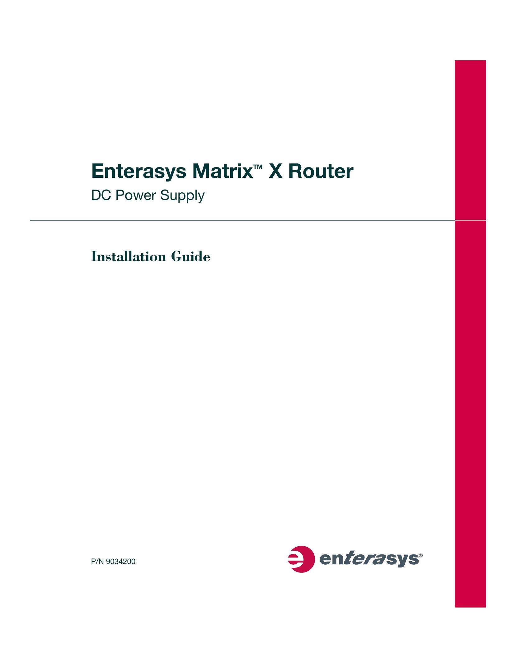 Enterasys Networks CM Version 1.0 Network Router User Manual