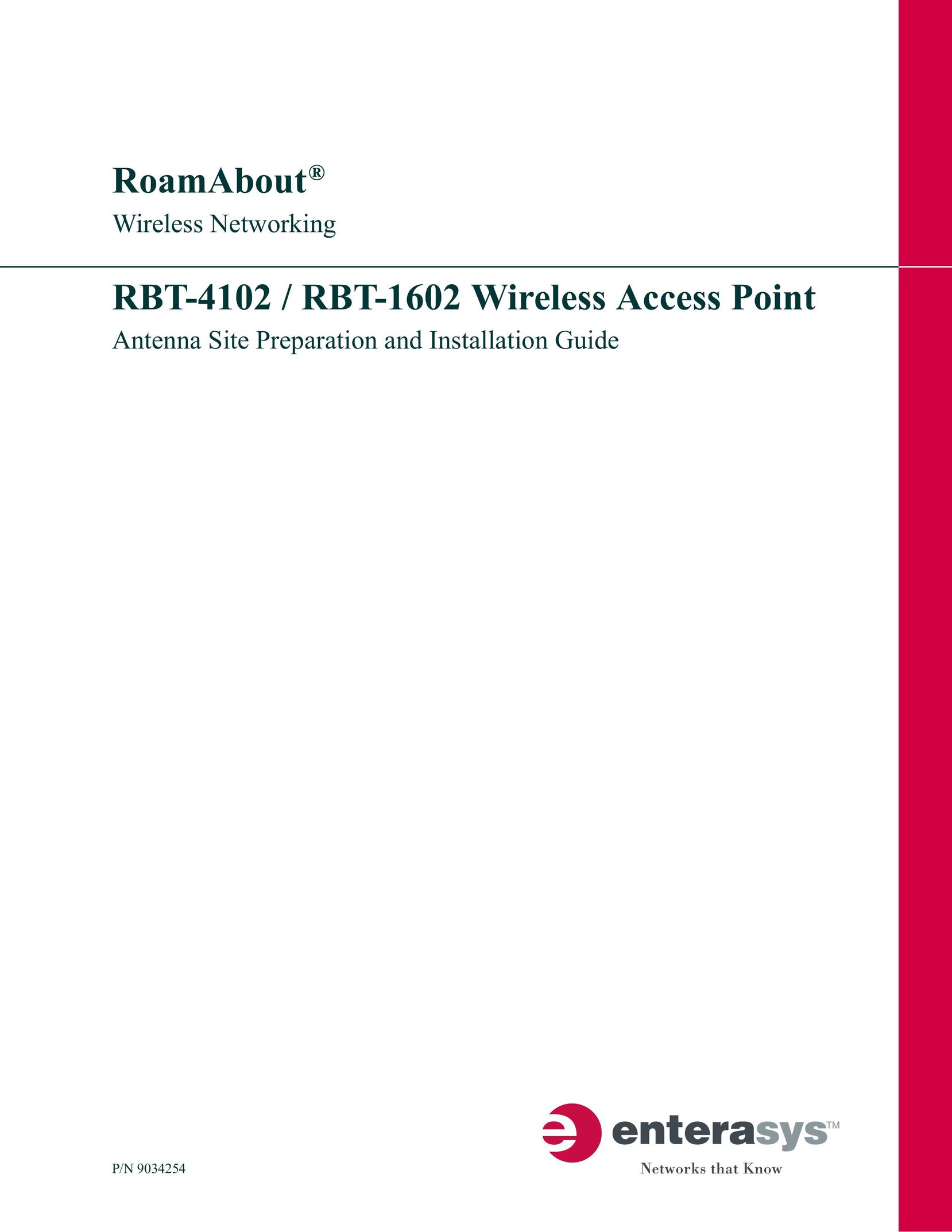 Enterasys Networks RBT-1602 Network Router User Manual