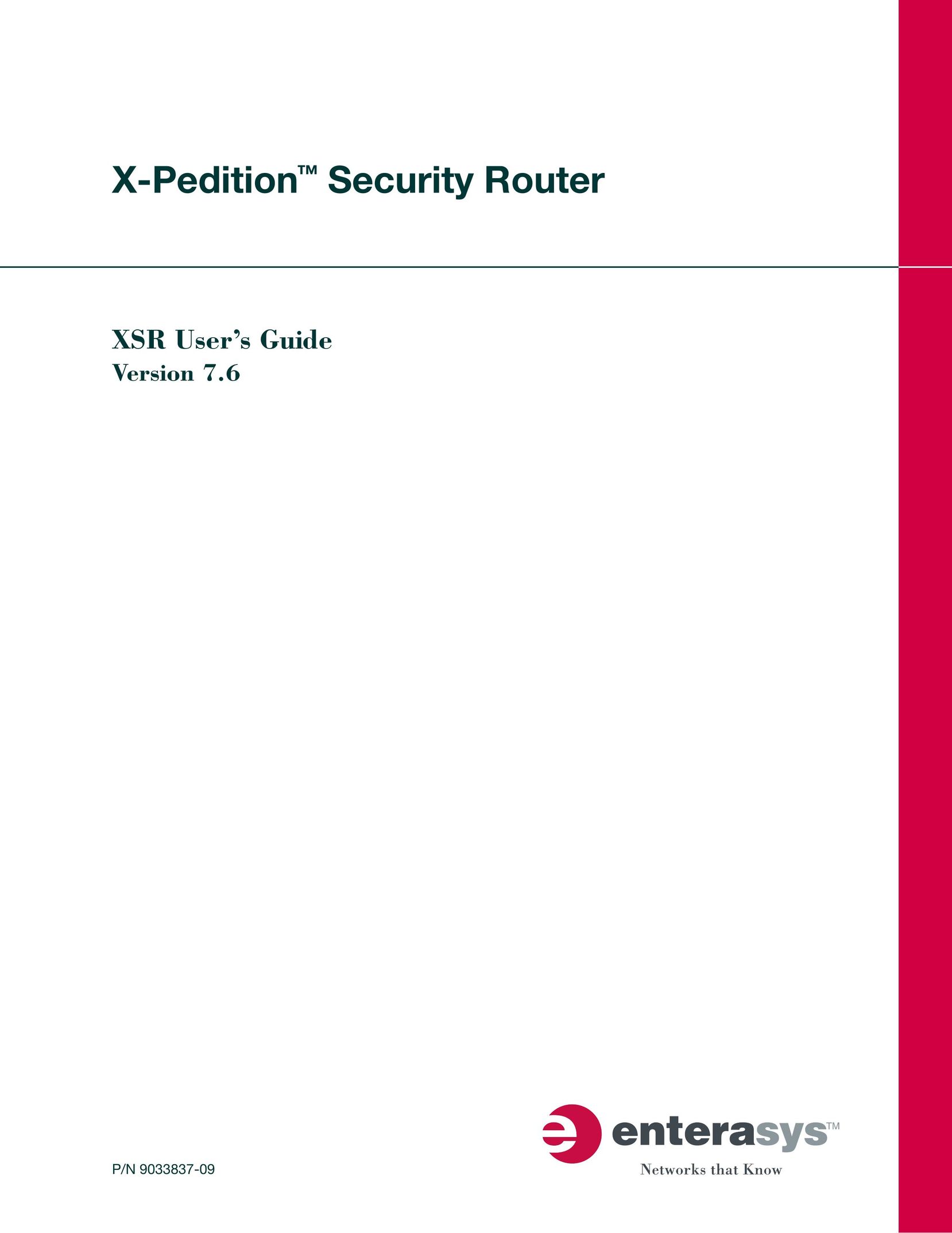 Enterasys Networks X-PeditionTM Network Router User Manual
