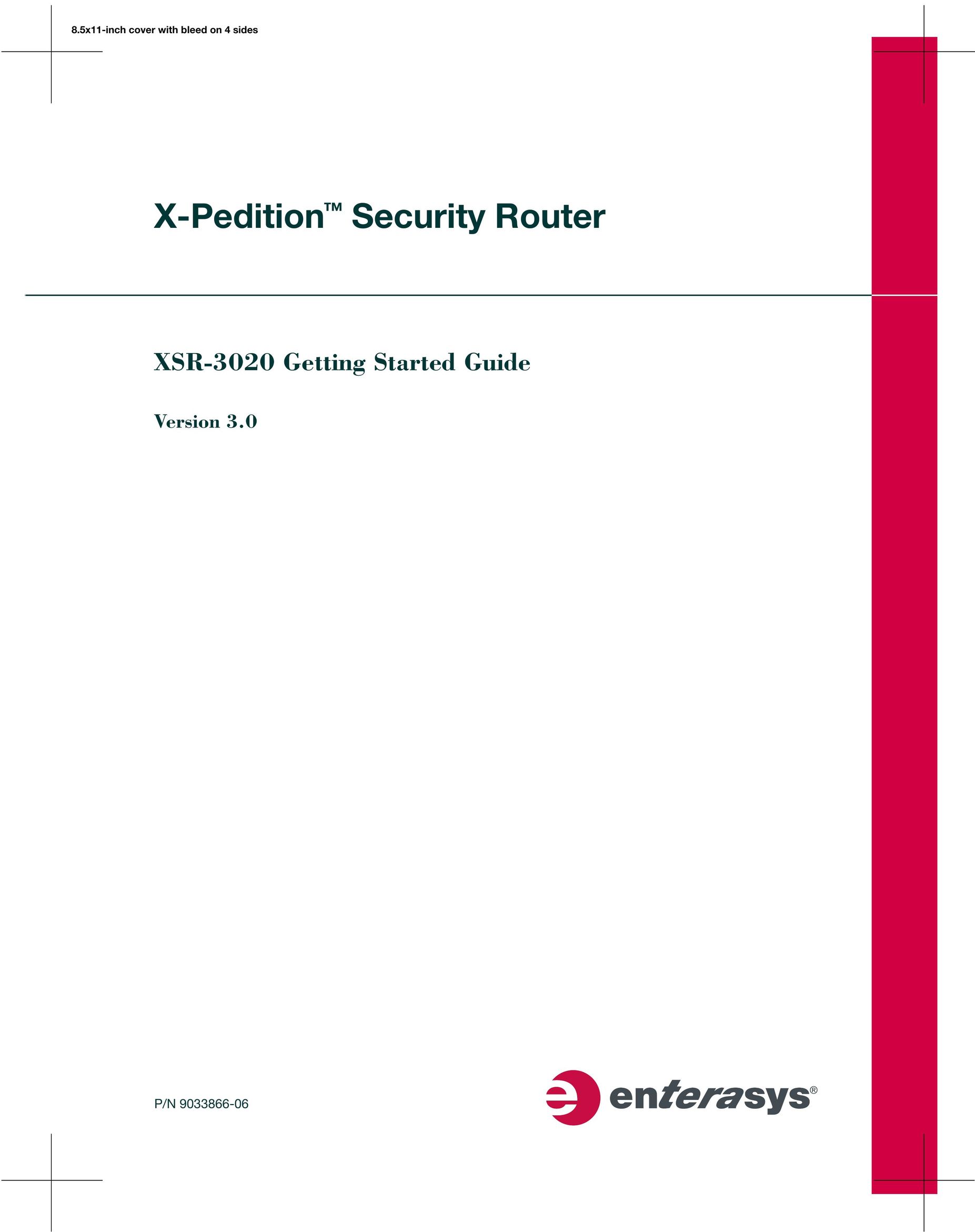 Enterasys Networks XSR-3020 Network Router User Manual