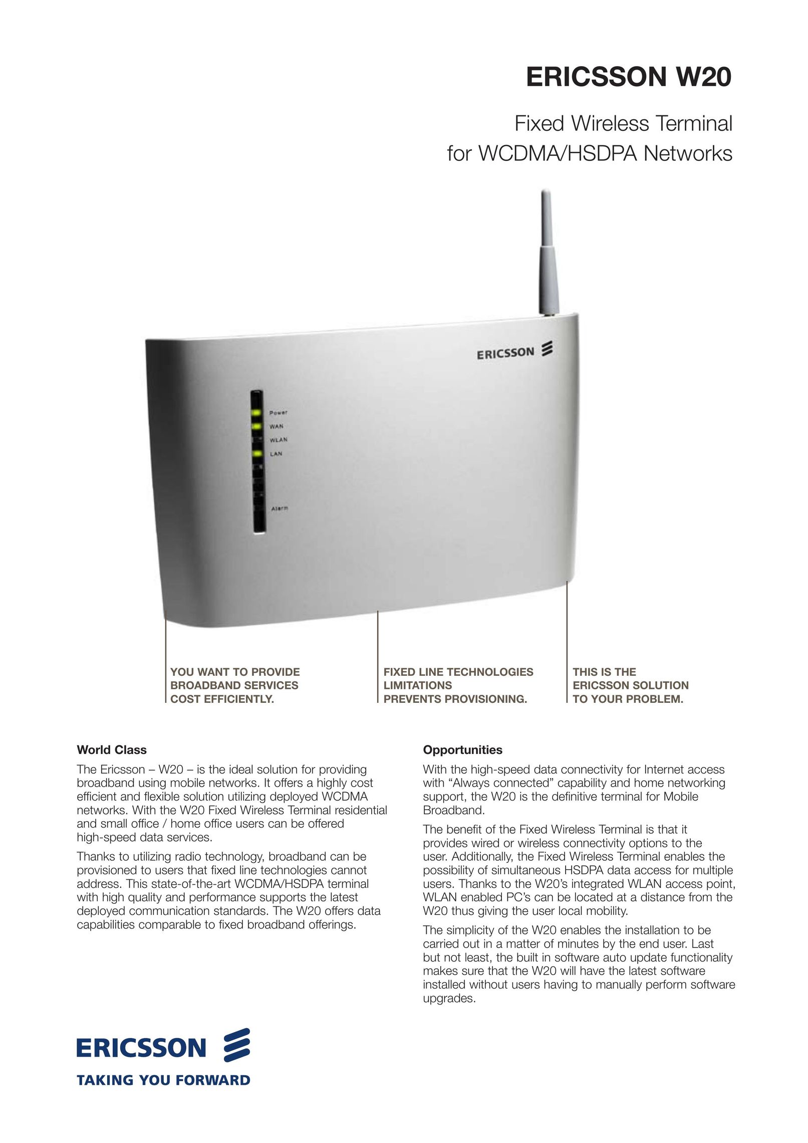 Ericsson W20 Network Router User Manual
