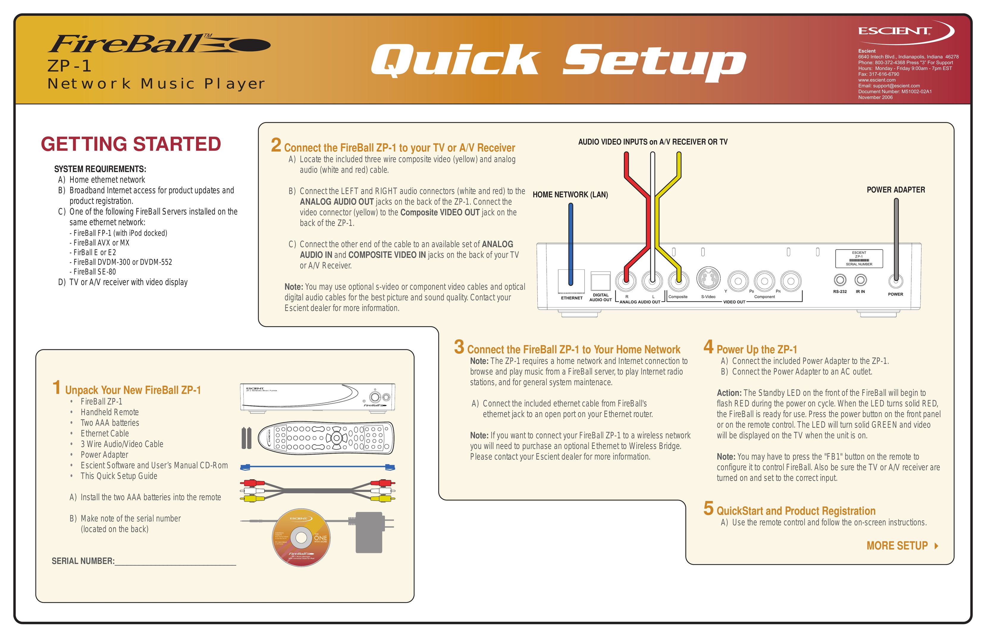 Escient ZP-1 Network Router User Manual