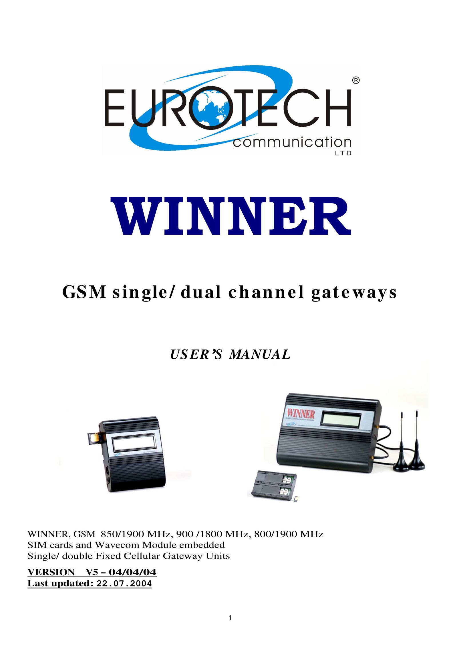 Eurotech Appliances Winner Network Router User Manual