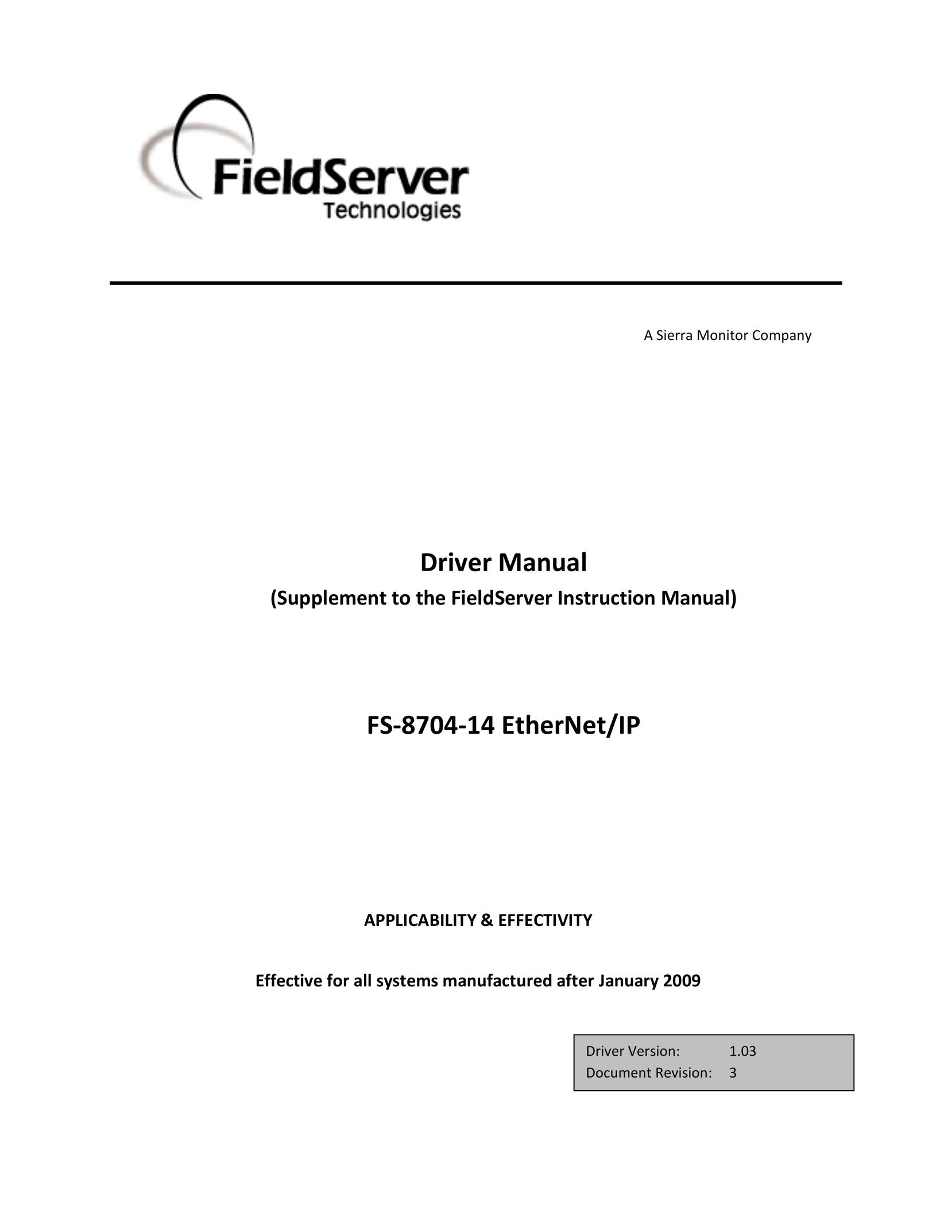 FieldServer FS-8704-14 Network Router User Manual