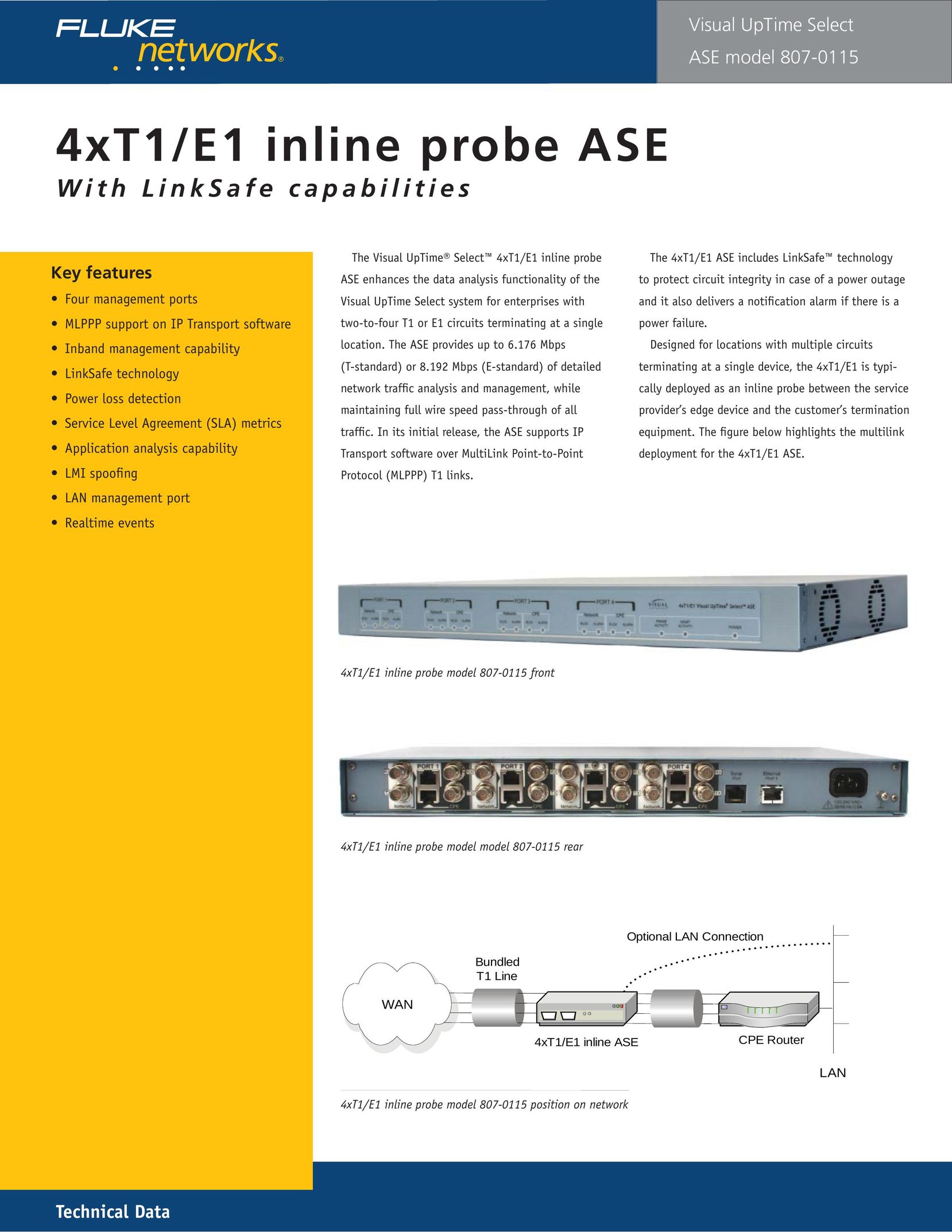 Fluke 807-0115 Network Router User Manual