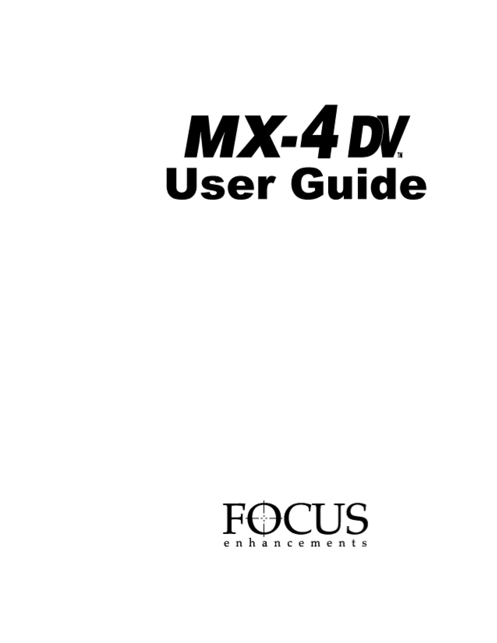 FOCUS Enhancements MX-4DV Network Router User Manual