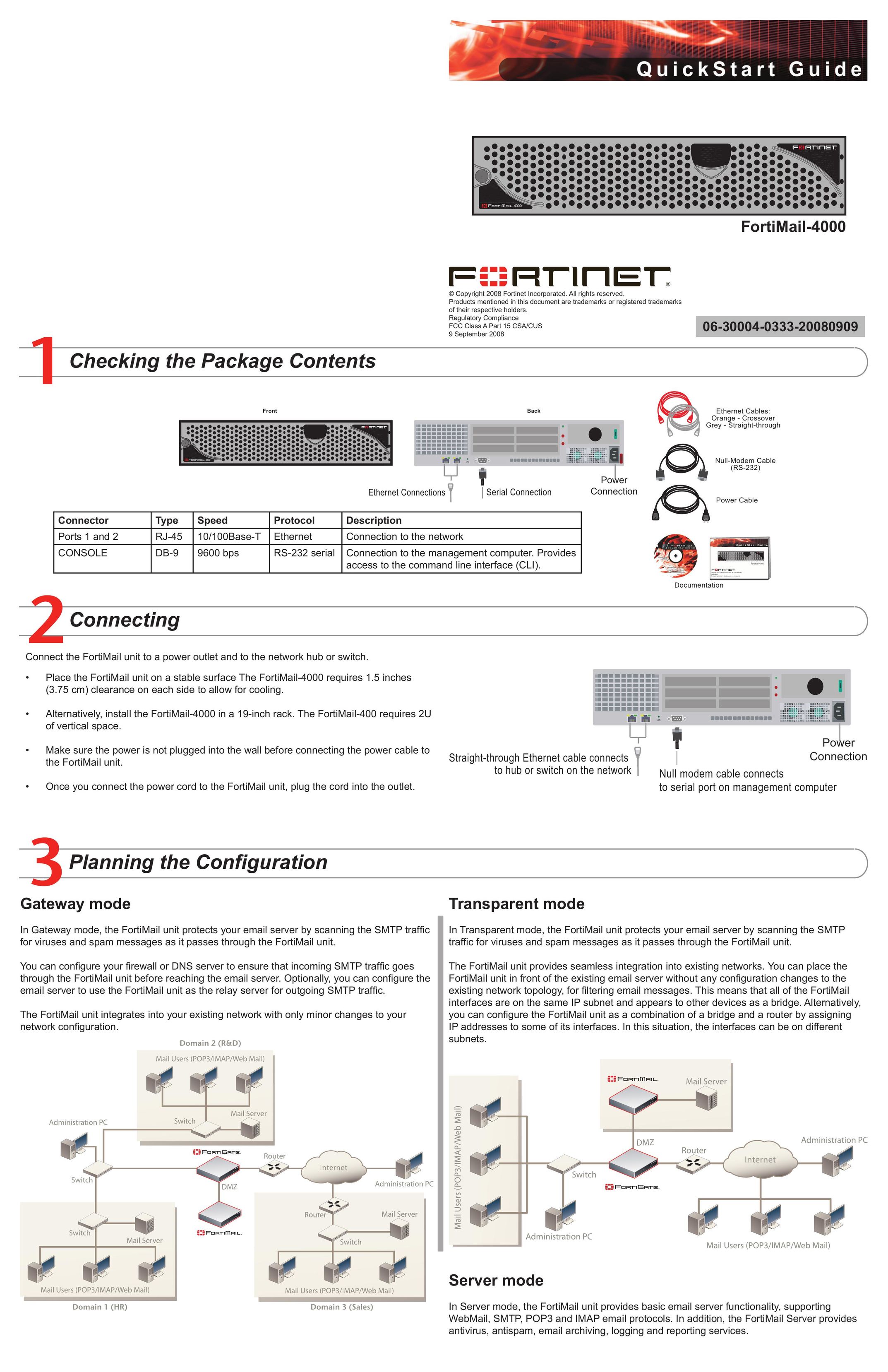 Fortinet FORTIMAIL-5000 Network Router User Manual