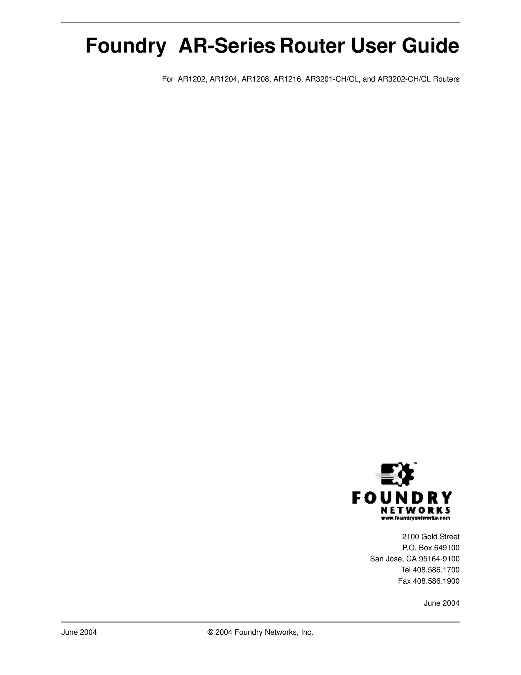 Foundry Networks AR1216 Network Router User Manual