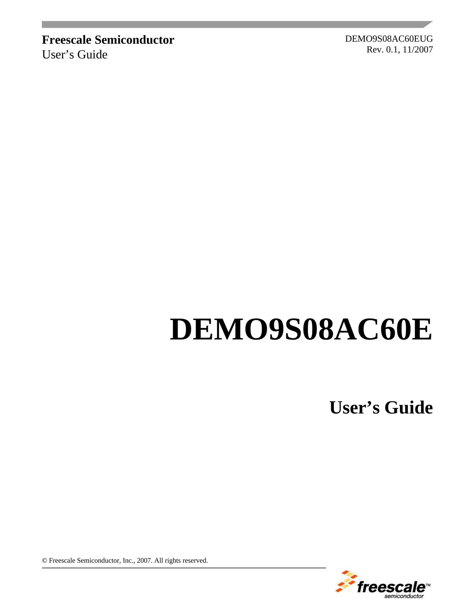 Freescale Semiconductor DEMO9S08AC60E Network Router User Manual