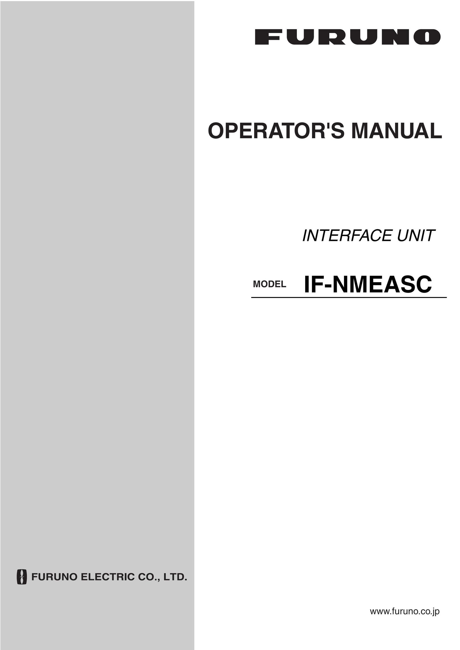 Furuno IF-NMEASC Network Router User Manual