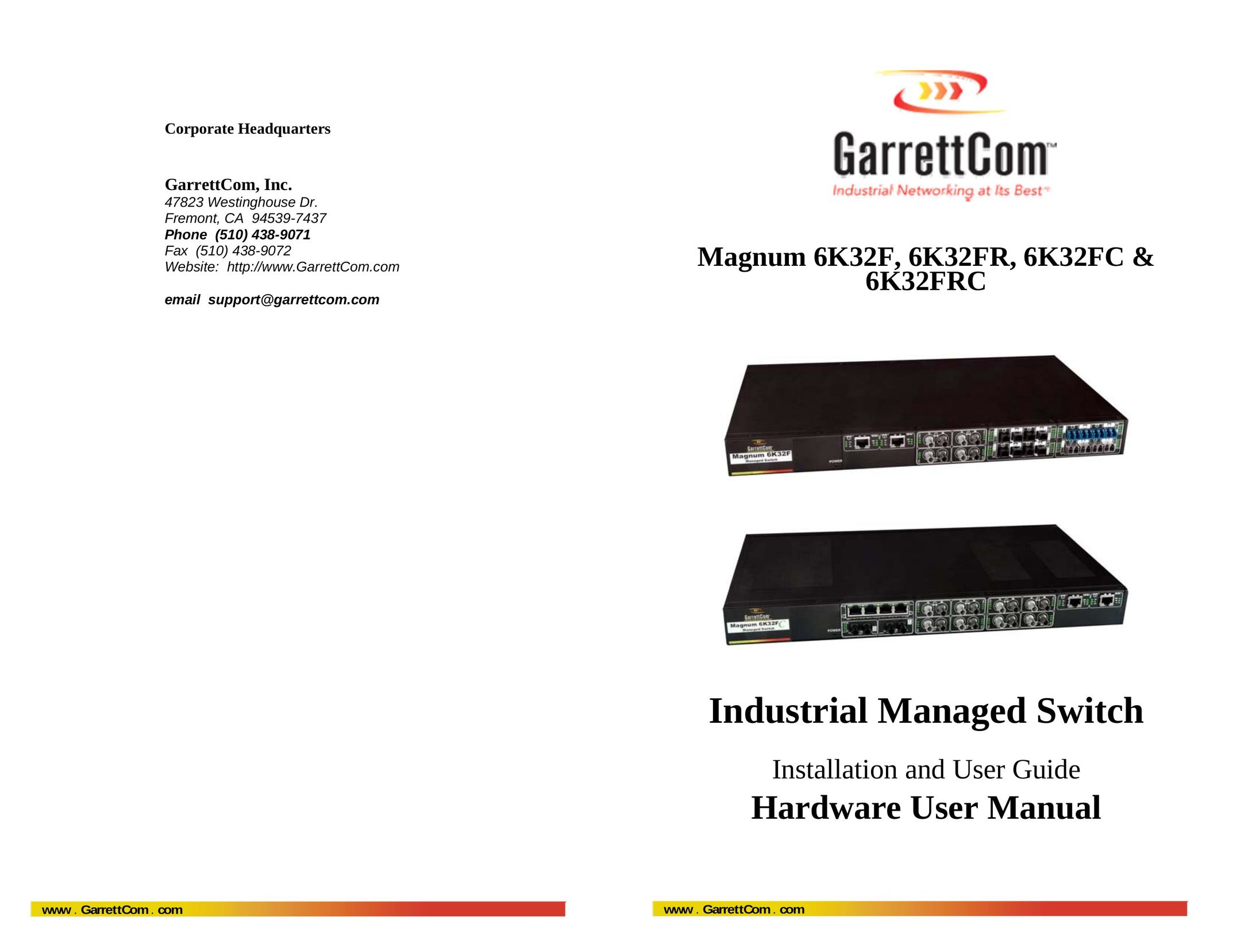 GarrettCom 6K32FC Network Router User Manual