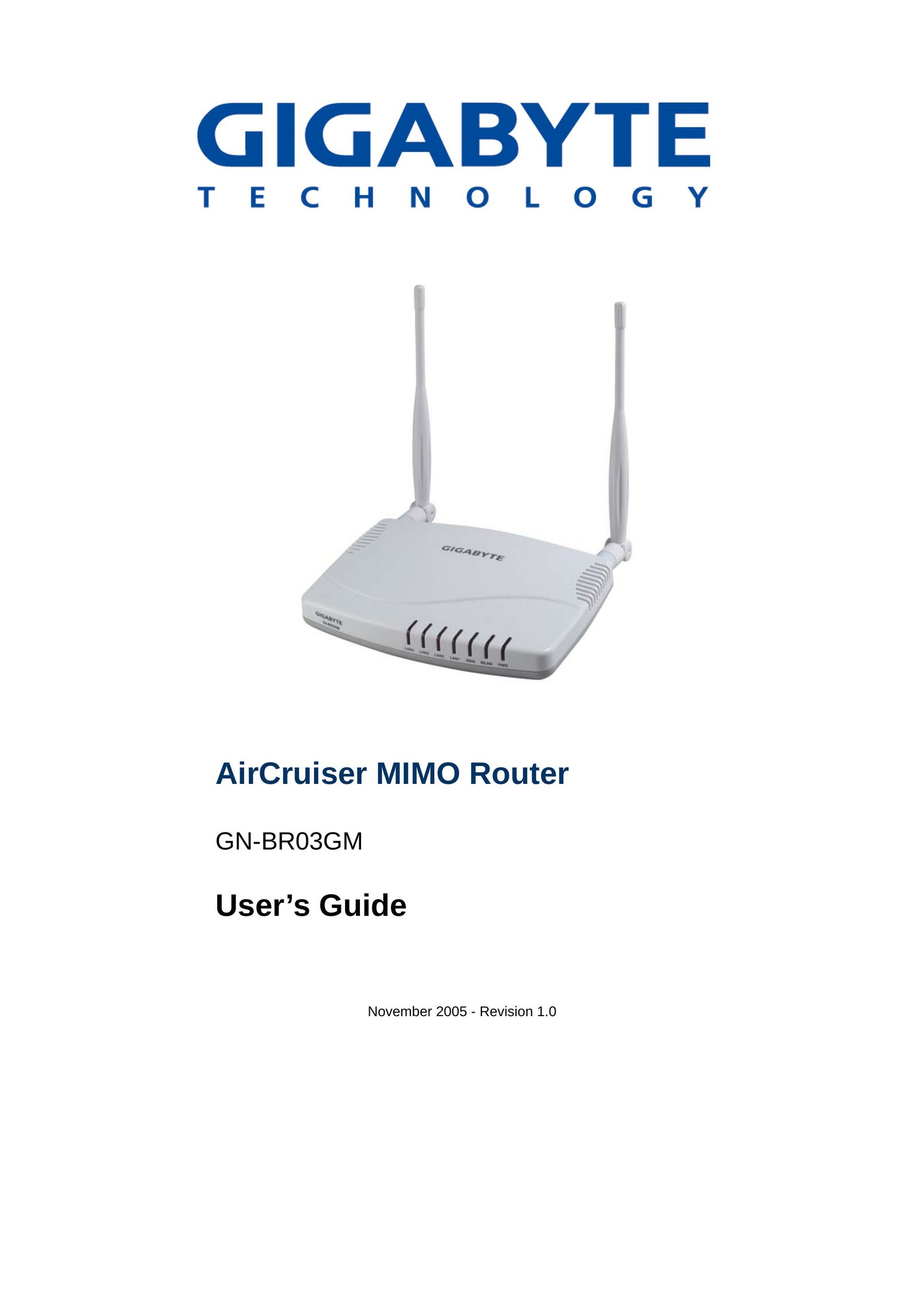 Gigabyte GN-BR03GM Network Router User Manual