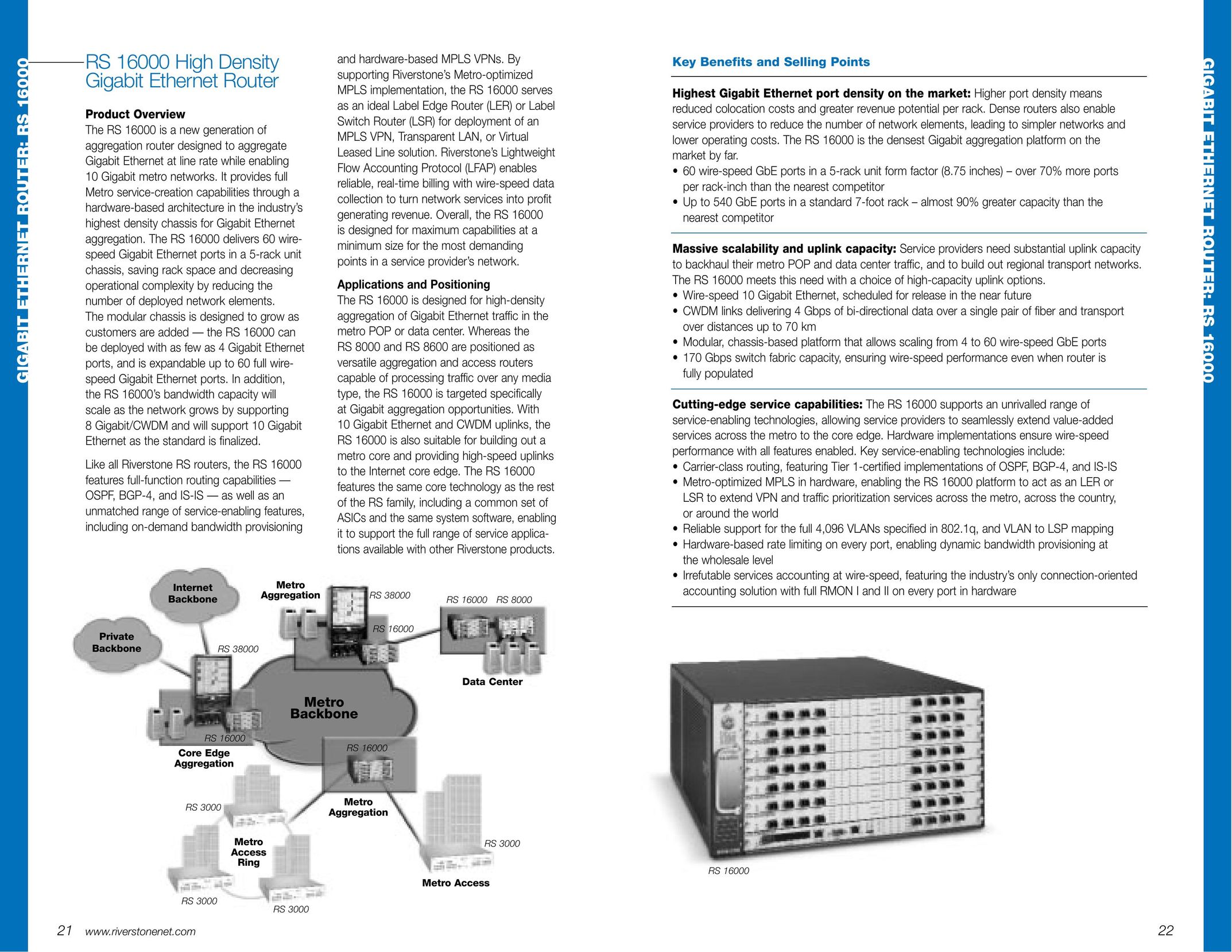 Gigabyte RS16000 Network Router User Manual