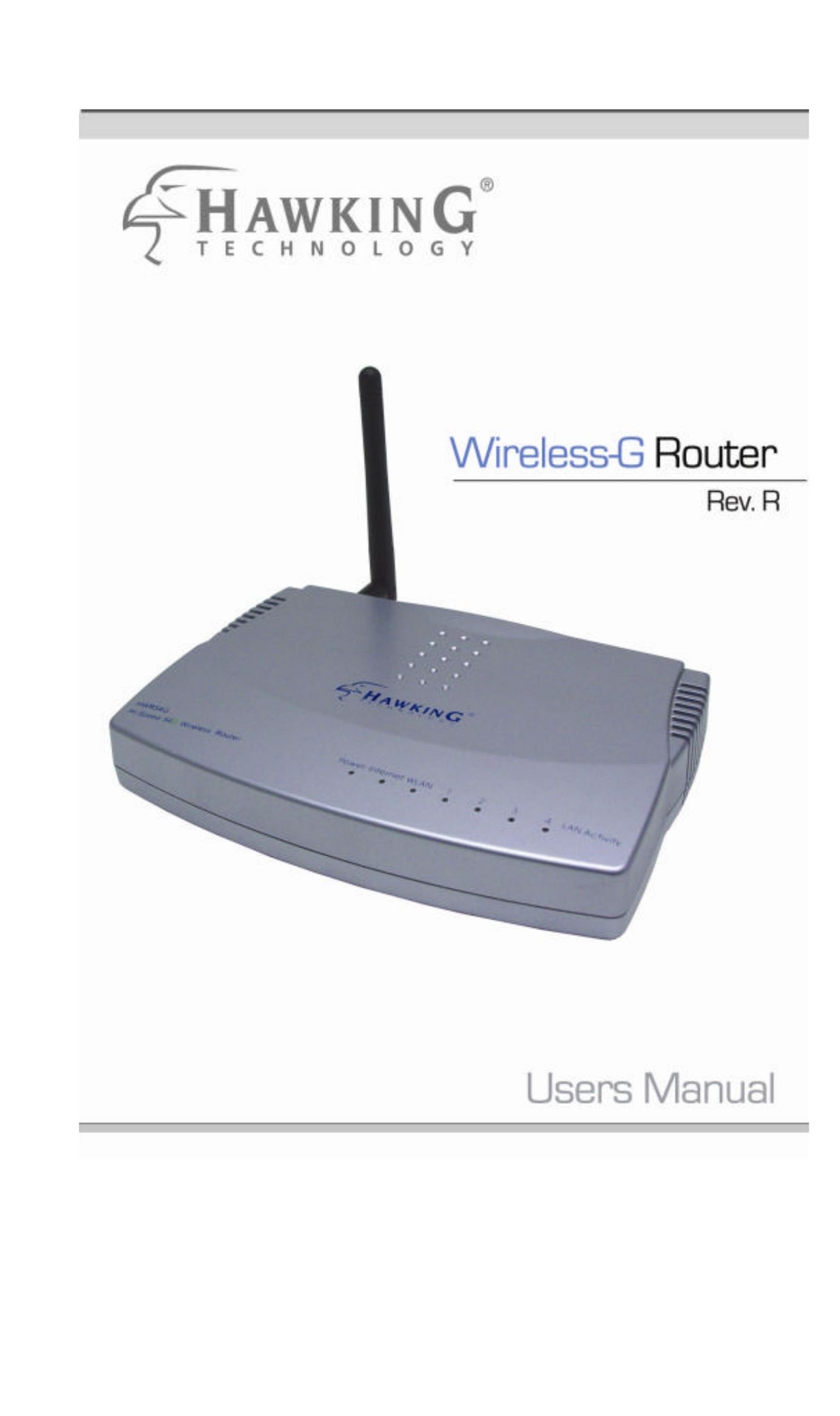 Hawking Technology Wireless-G Router Network Router User Manual