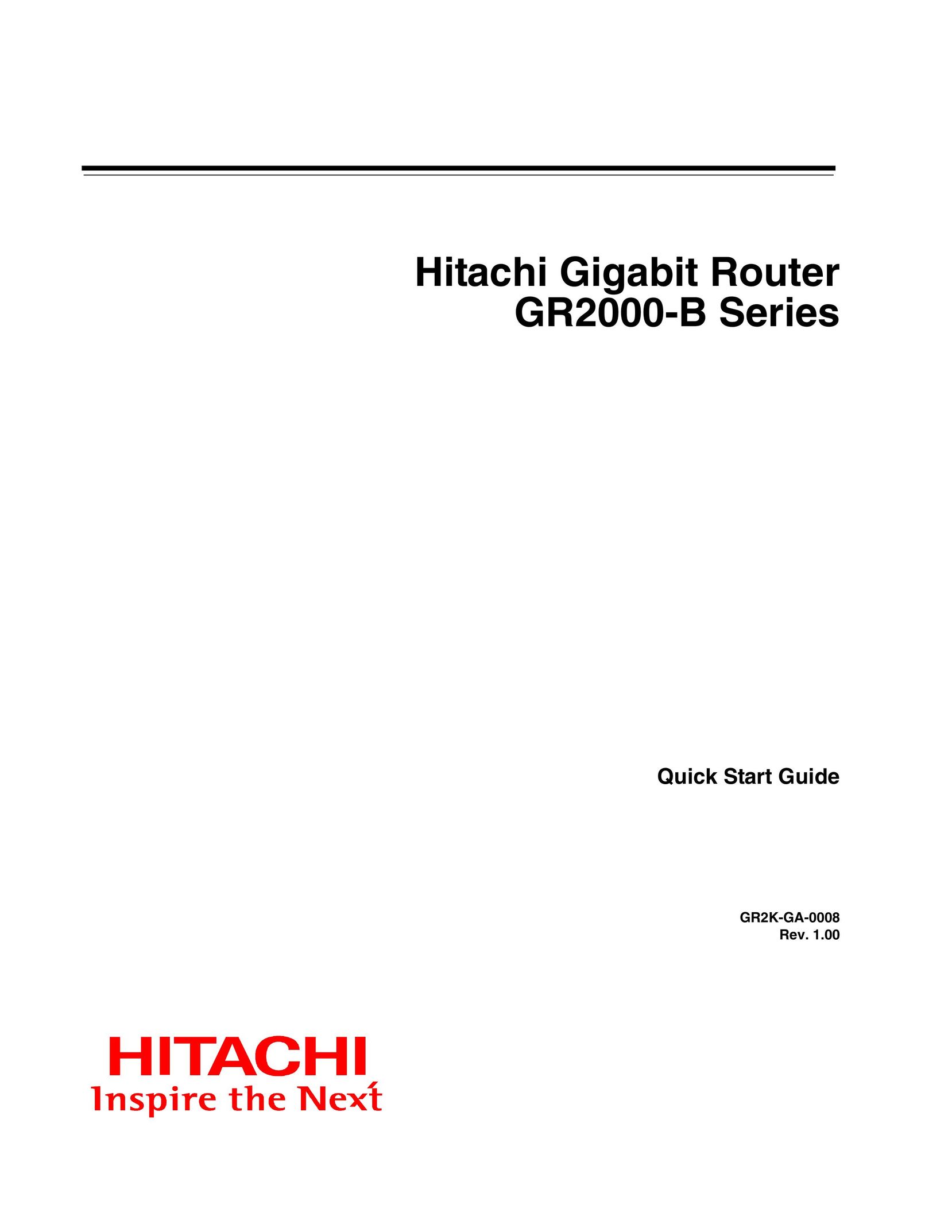 Hitachi GR2000-B Series Network Router User Manual
