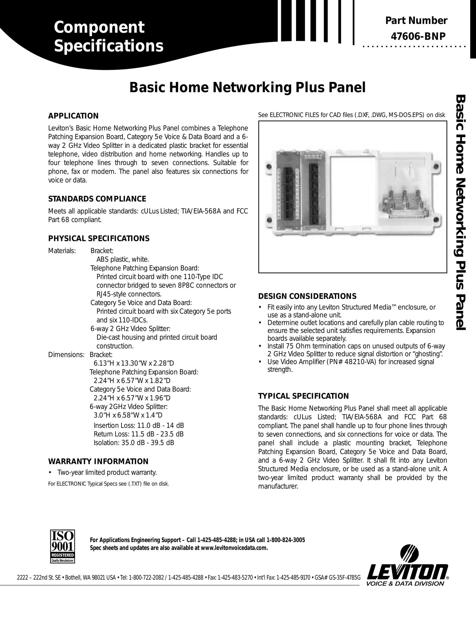 HomeTech 47606-BNP Network Router User Manual