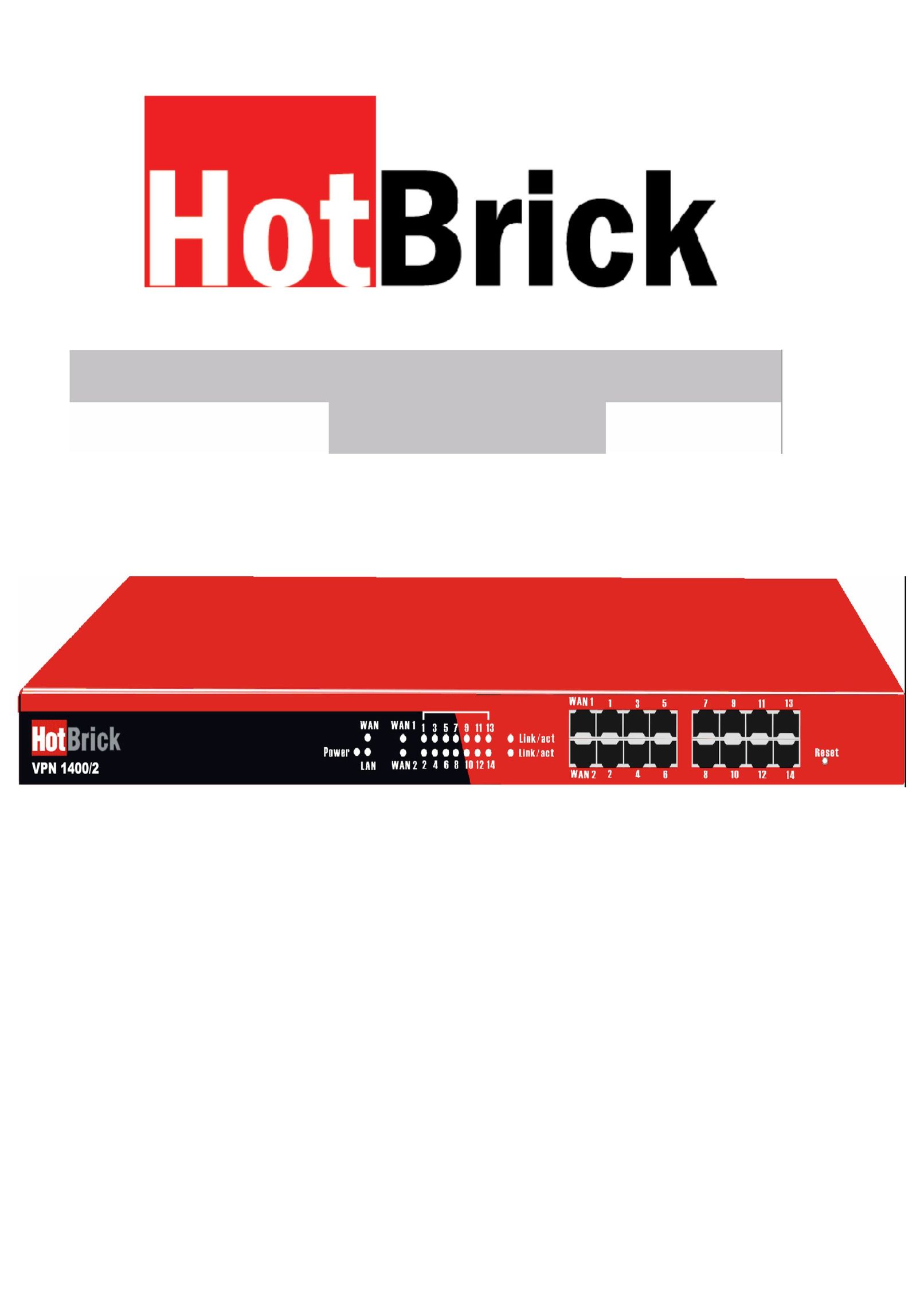 HotBrick VPN 1400/2 Network Router User Manual