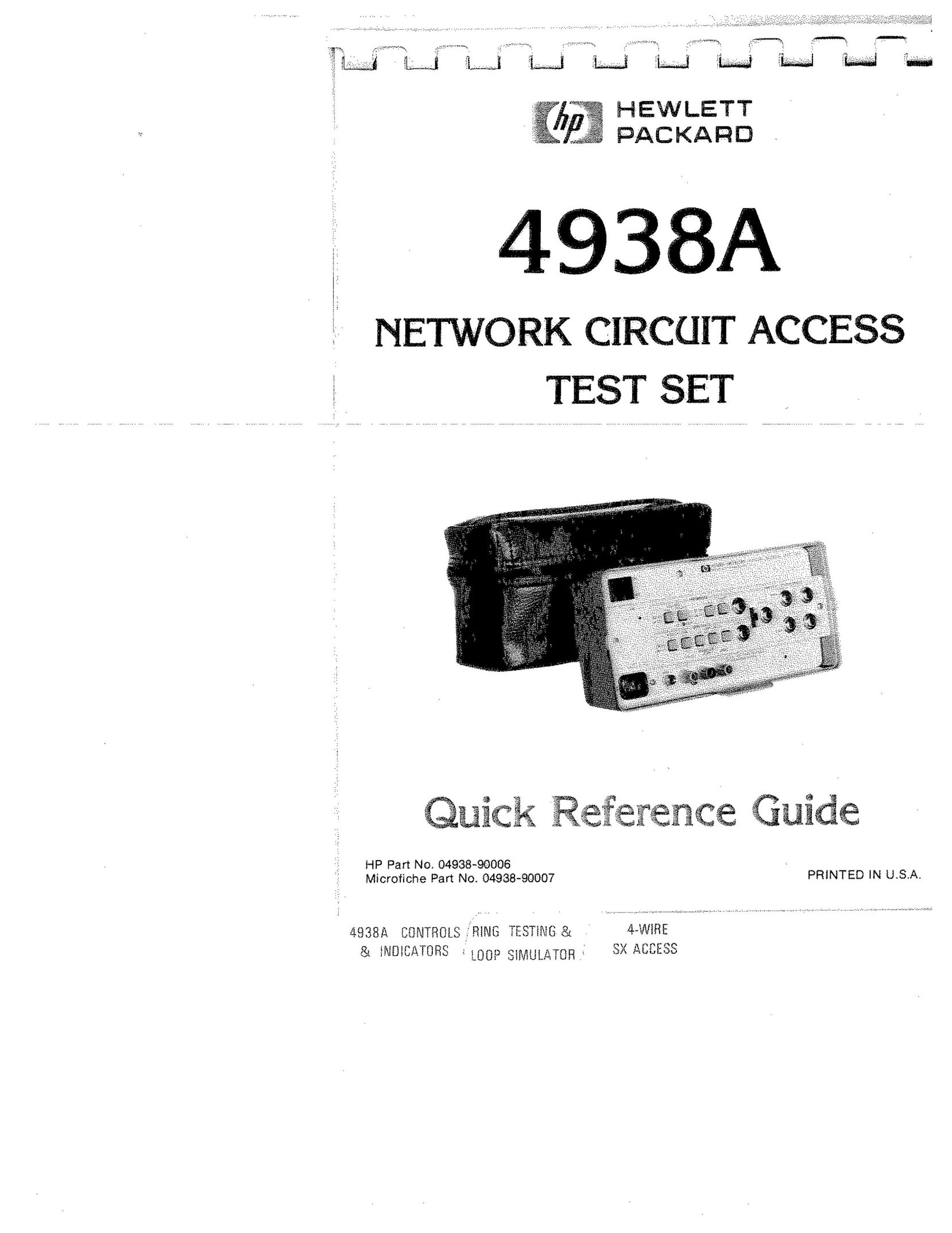HP (Hewlett-Packard) 4938A Network Router User Manual