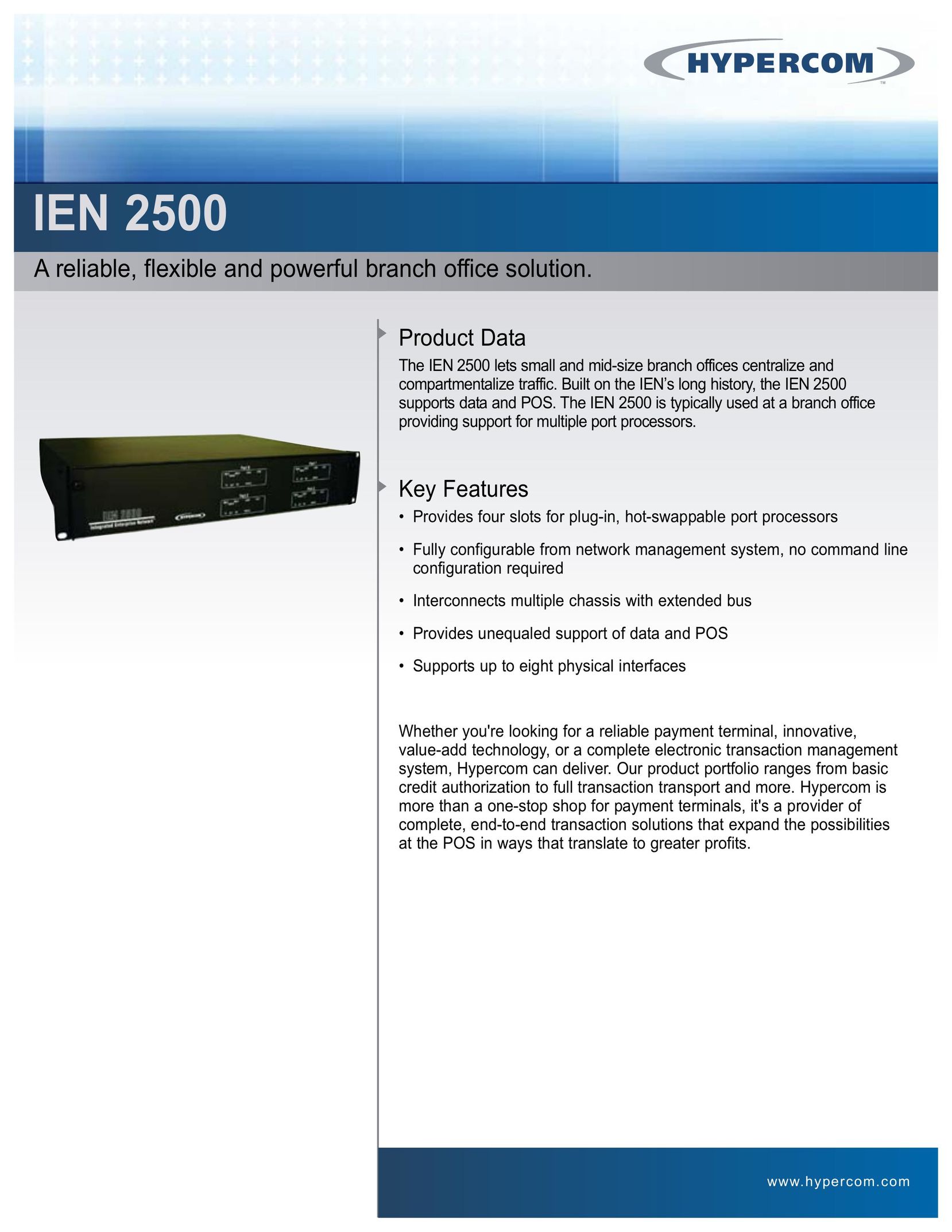 Hypercom IEN2500 Network Router User Manual