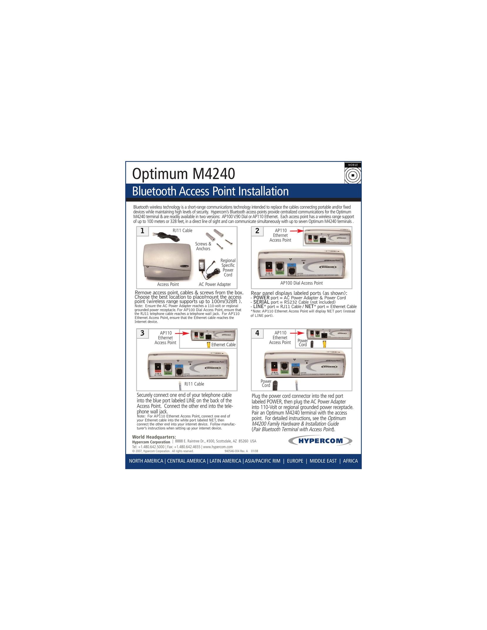 Hypercom M4200 Network Router User Manual