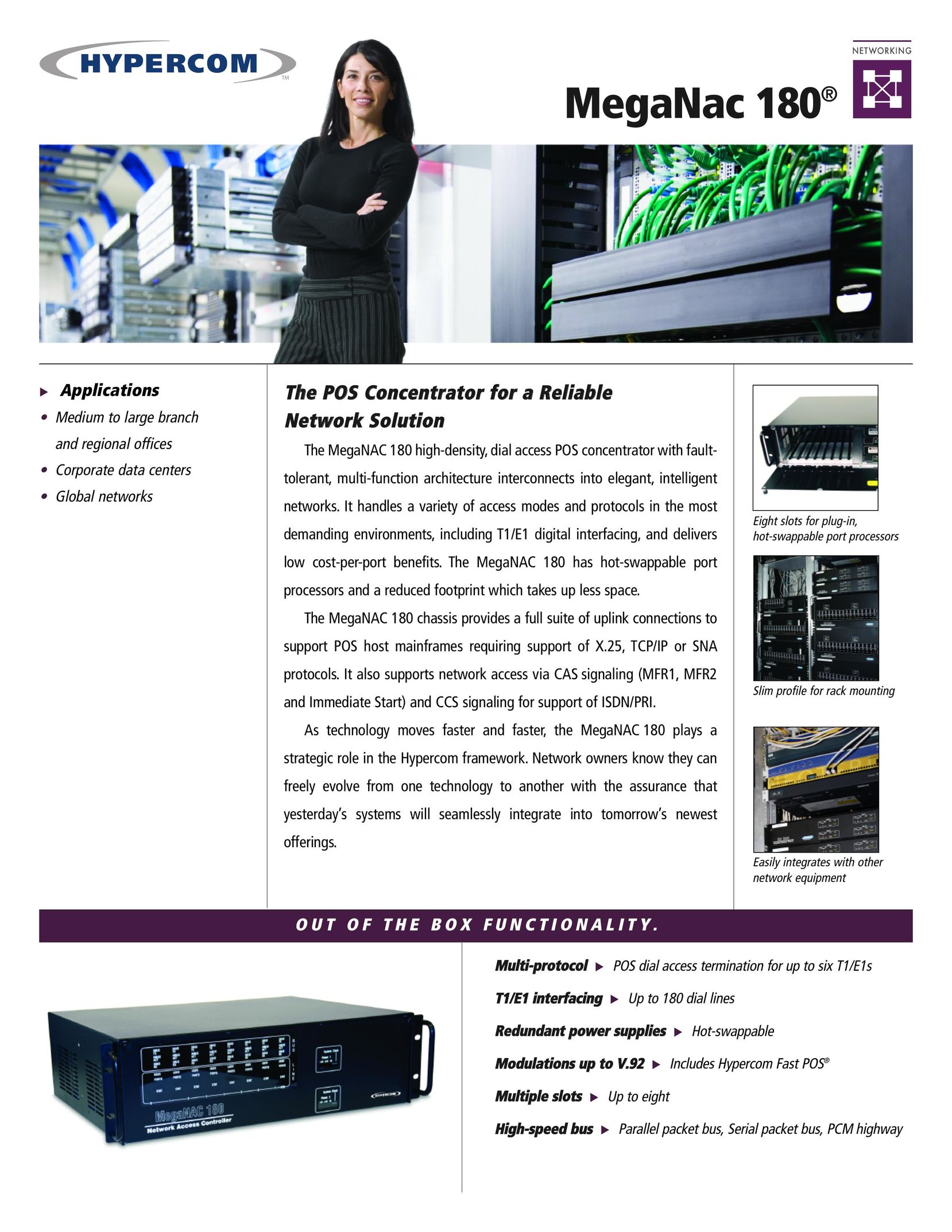 Hypercom MegaNAC 180 Network Router User Manual