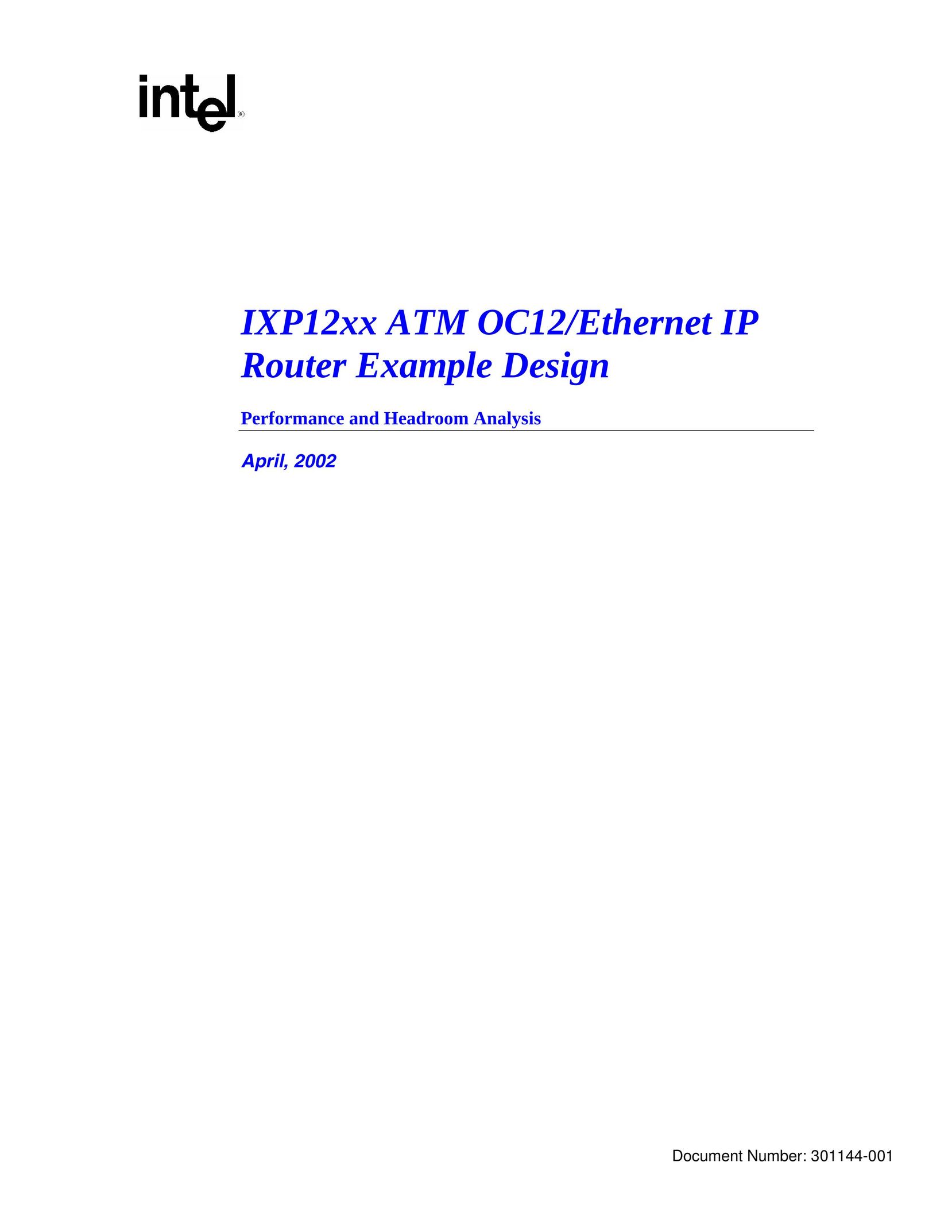 Intel IXP12xx Network Router User Manual