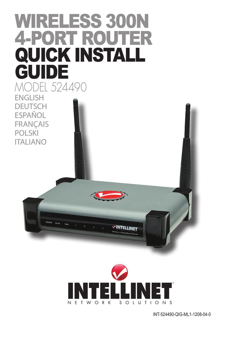 Intellinet Network Solutions Model 524490 Network Router User Manual