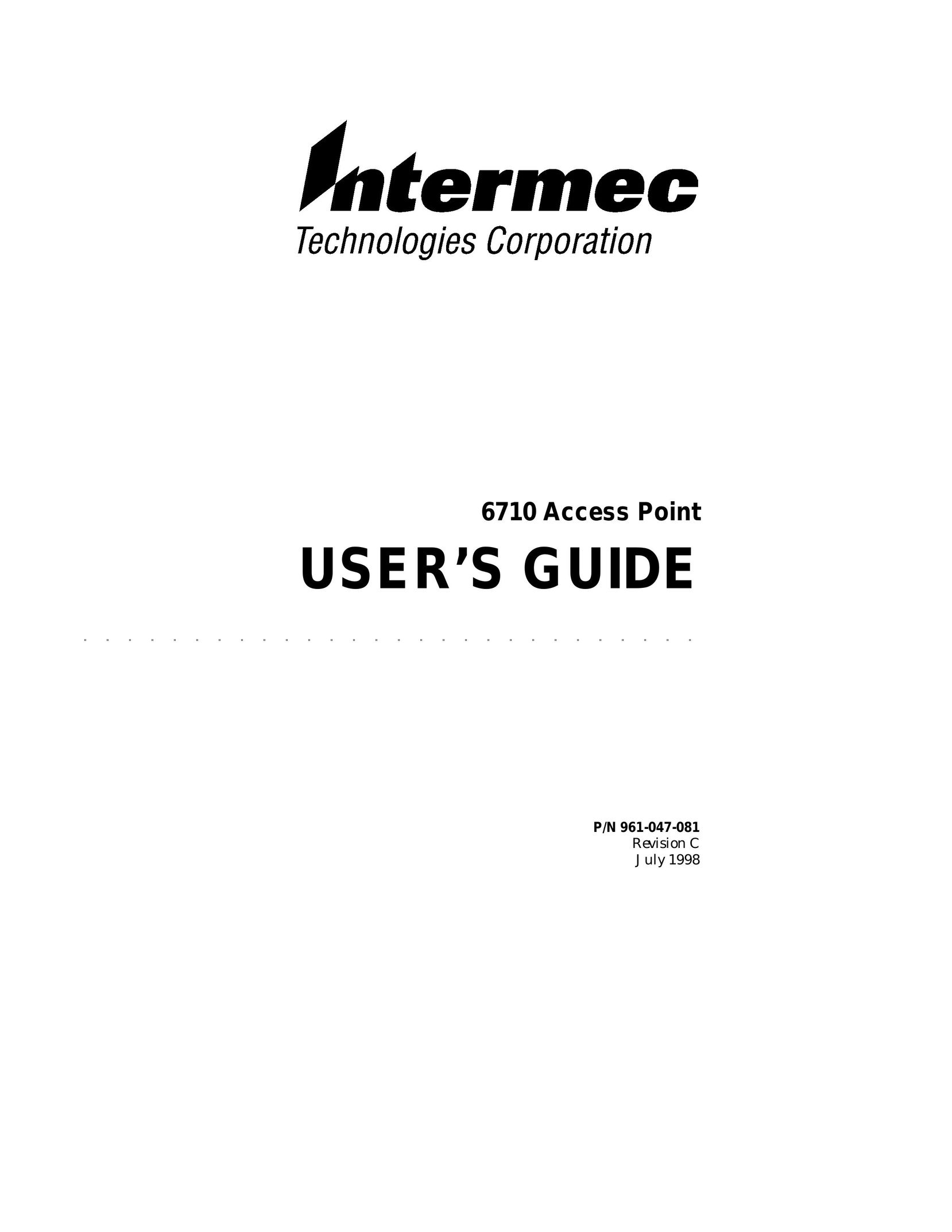 Intermec 6710 Network Router User Manual