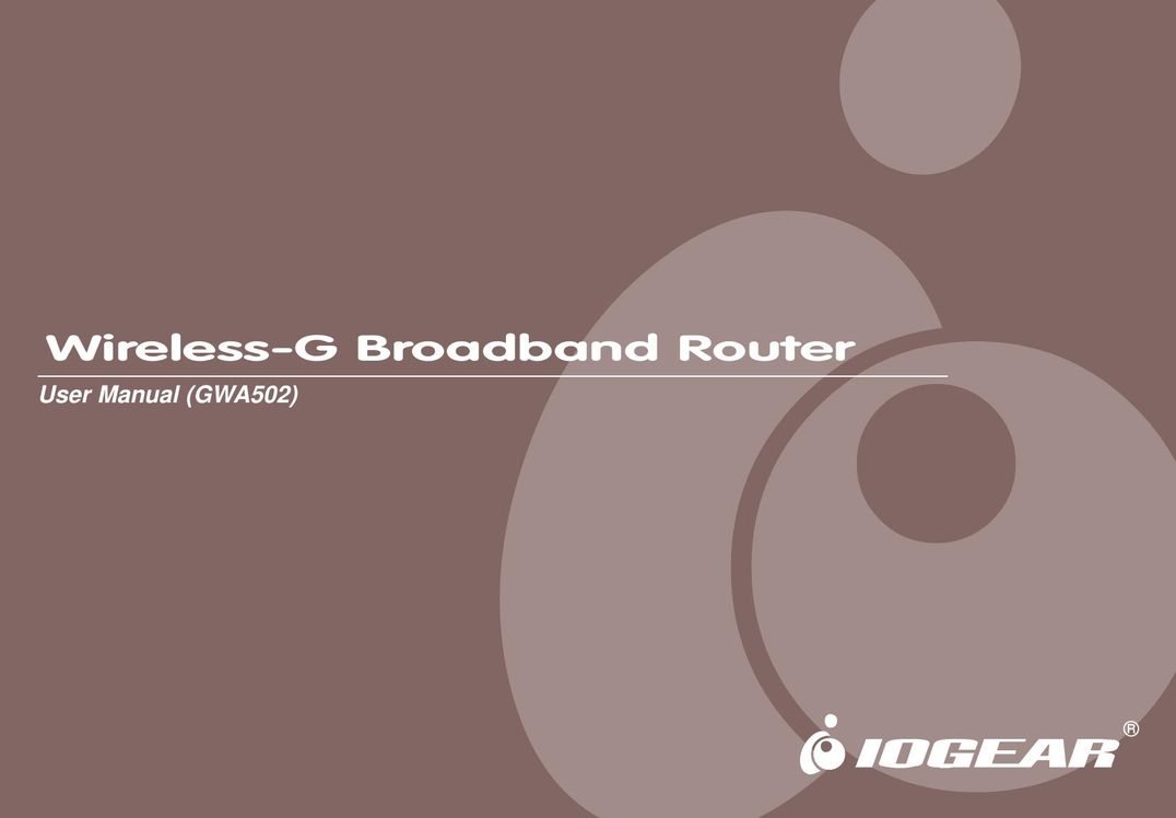 IOGear GWA502 Network Router User Manual