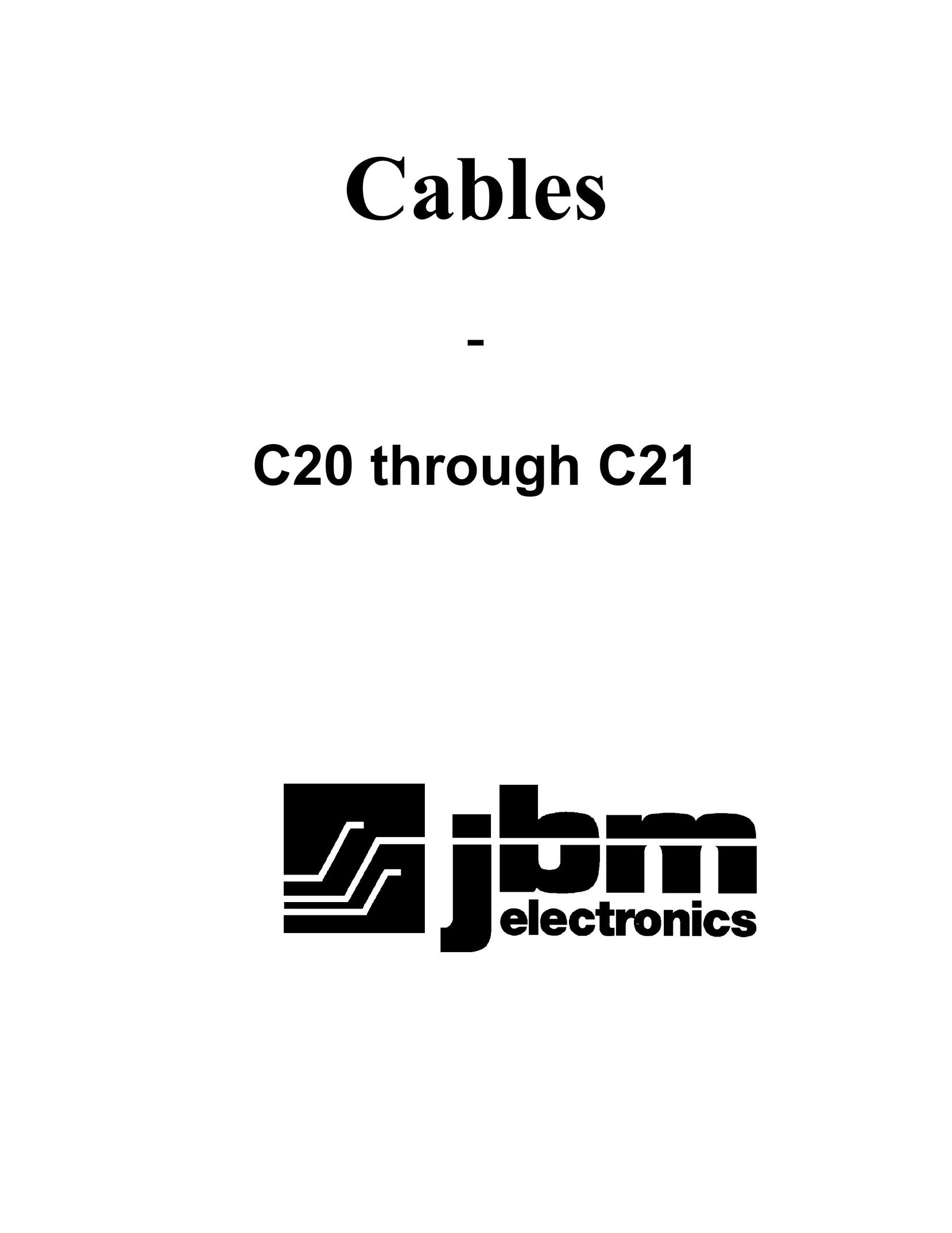 JBM electronic C20 through C21 Network Router User Manual