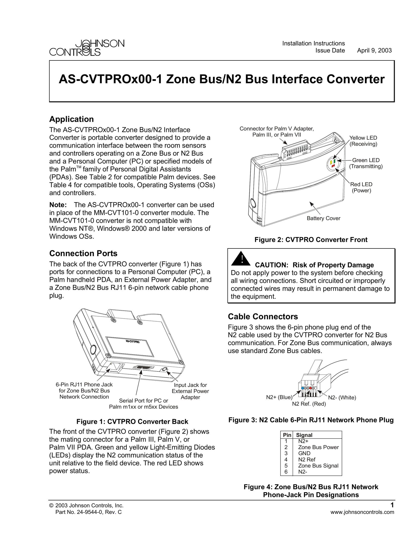 Johnson Controls AS-CVTPROx00-1 Network Router User Manual