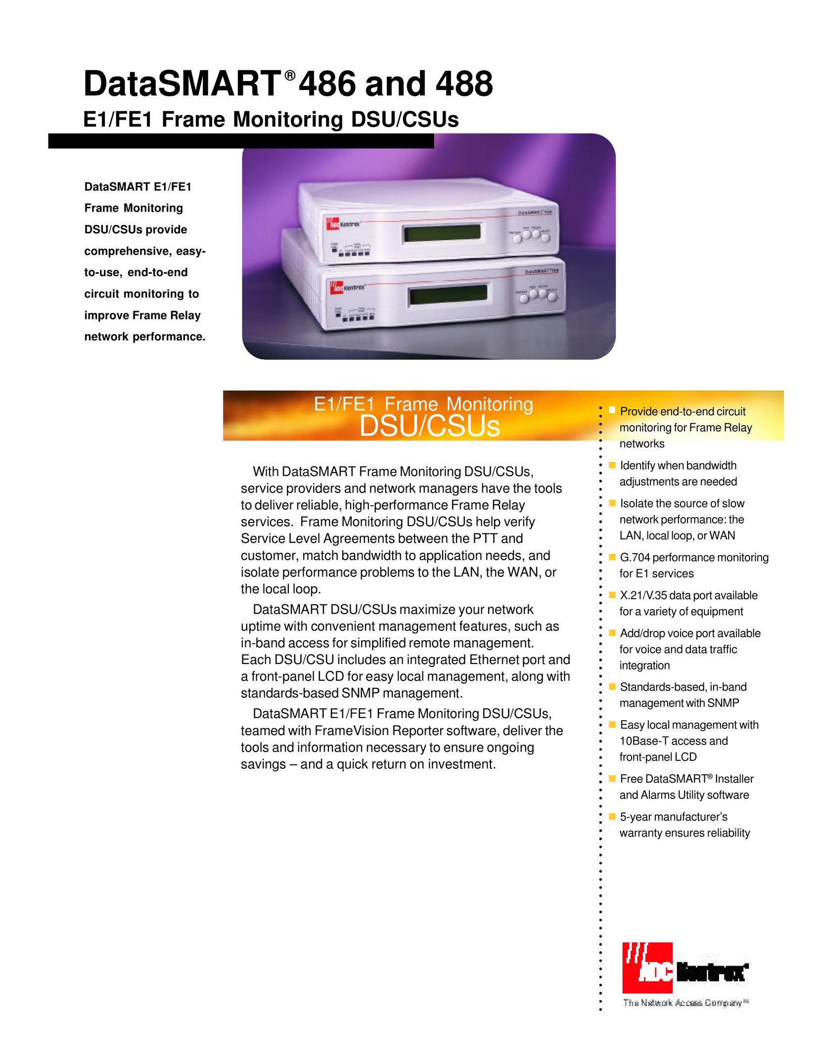 Kentrox FE1 Network Router User Manual