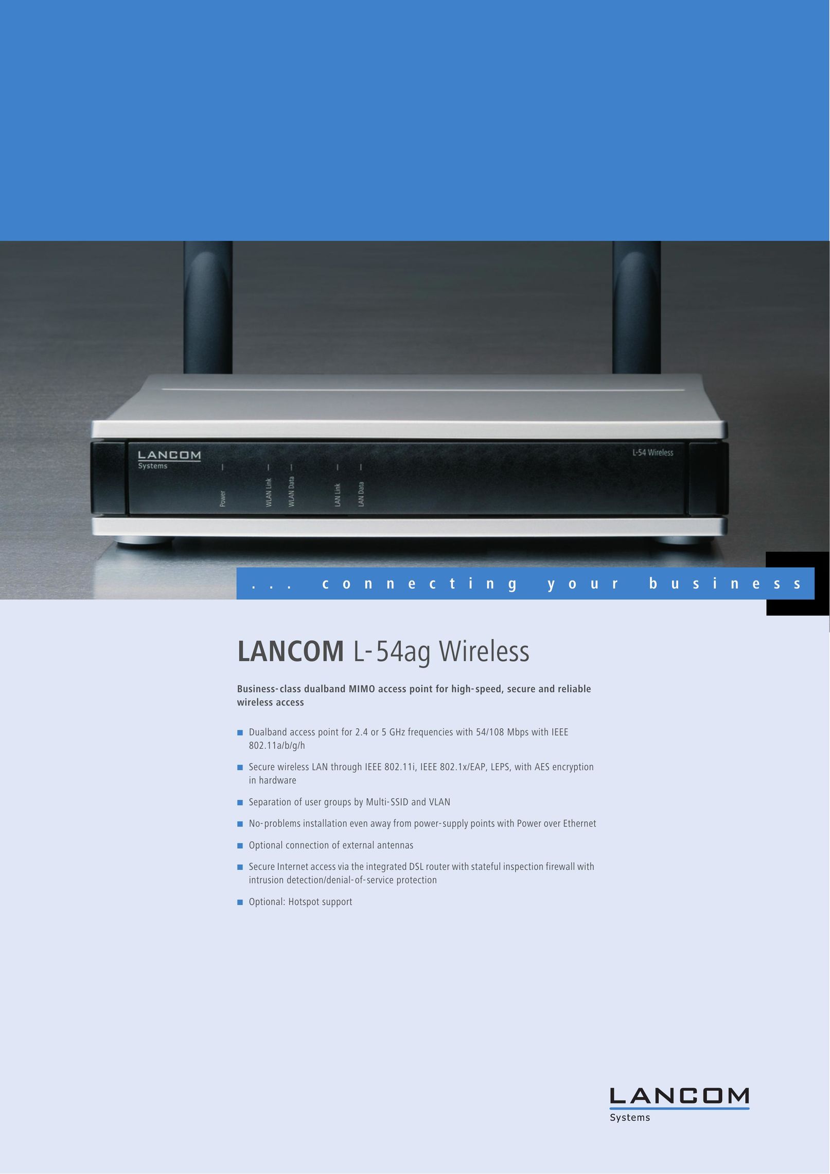 Lancom Systems L-54AG Network Router User Manual