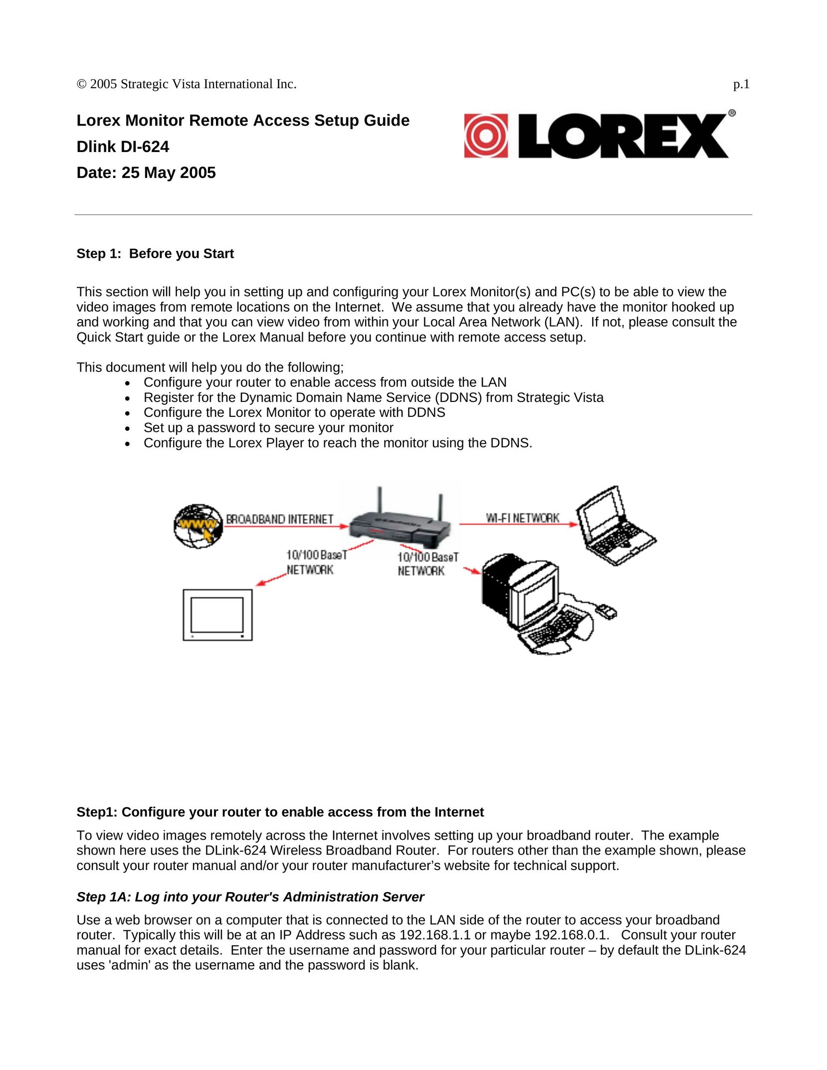 LOREX Technology DI-624 Network Router User Manual