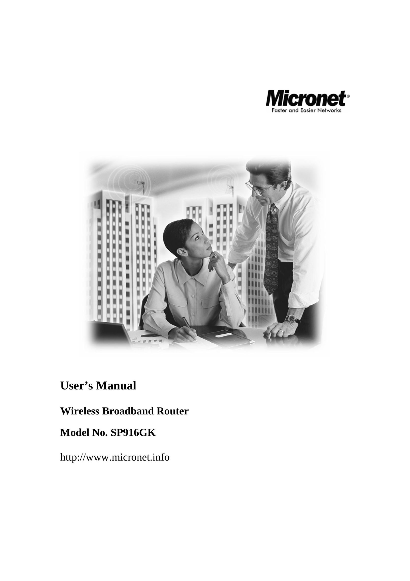 MicroNet Technology SP916GK Network Router User Manual