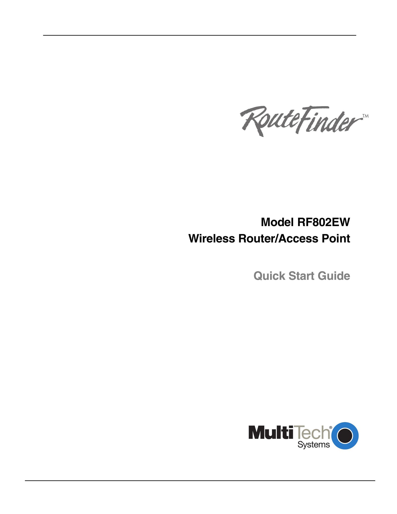 Multi-Tech Systems RF802EW Network Router User Manual