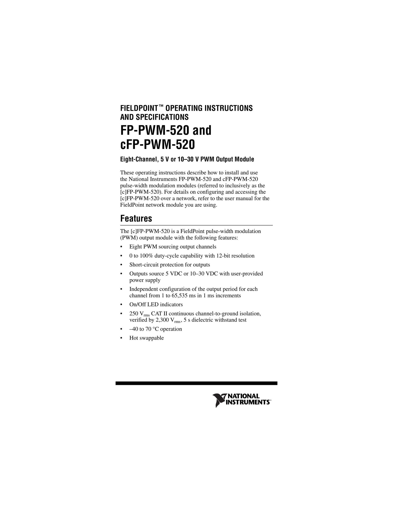 National Instruments FP-PWM-520 Network Router User Manual