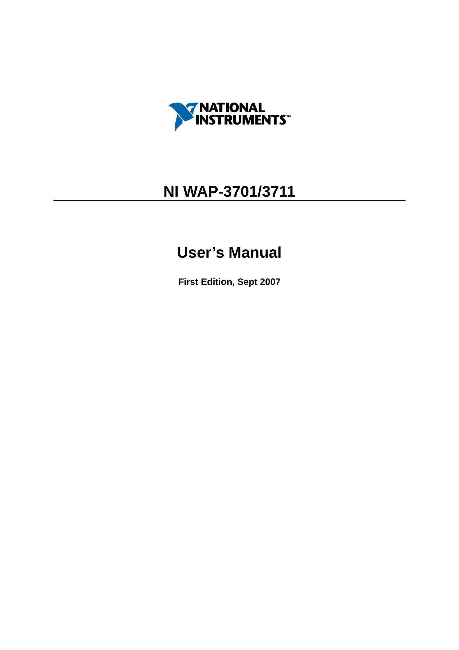 National Instruments WAP-3701 Network Router User Manual