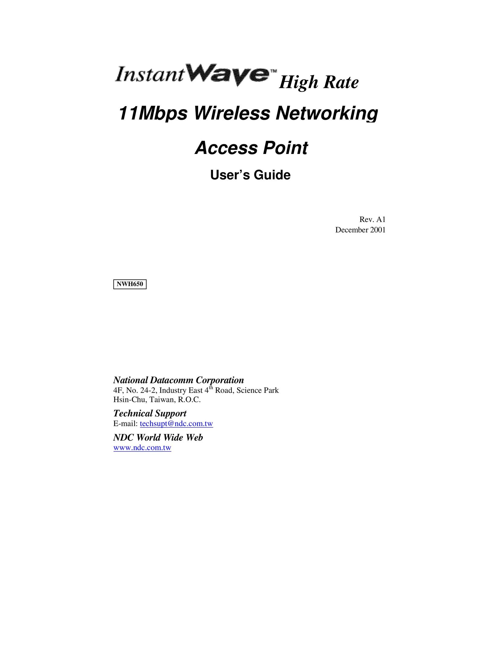 NDC comm NWH650 Network Router User Manual