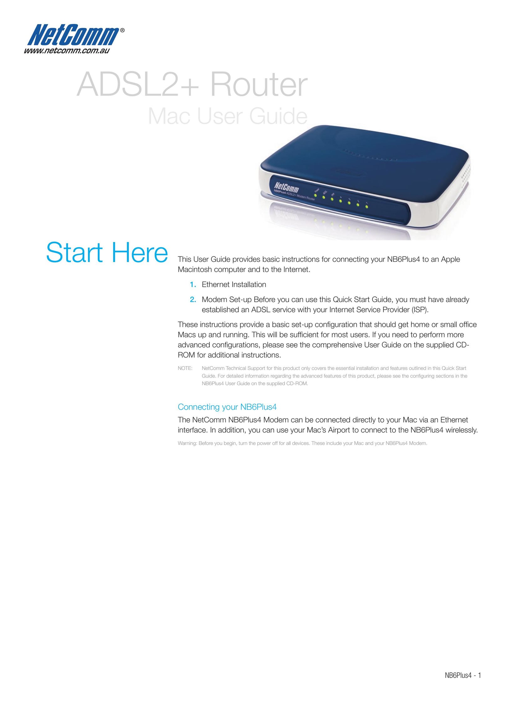NetComm NB6Plus4 Network Router User Manual