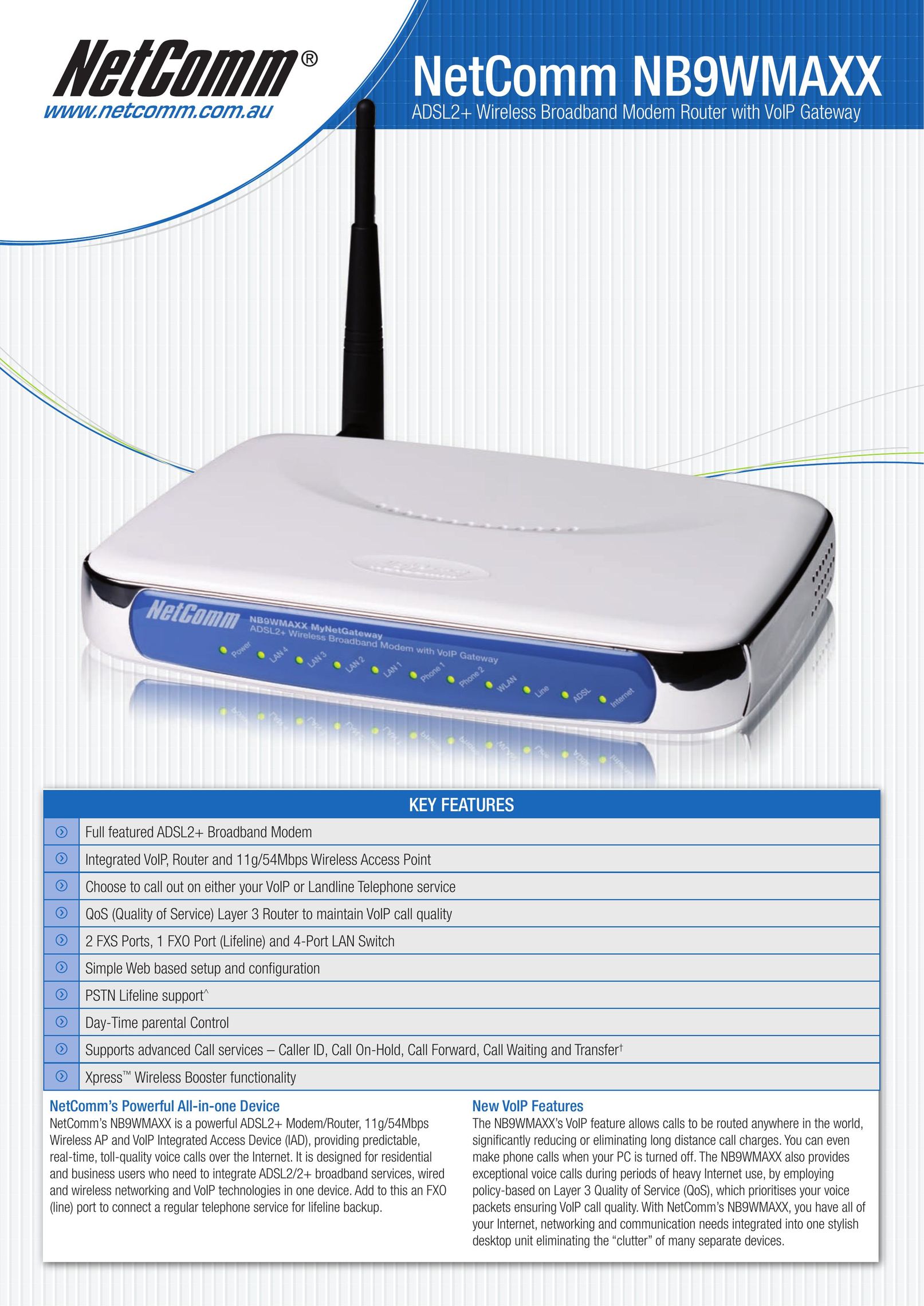NetComm NB9WMAXX Network Router User Manual