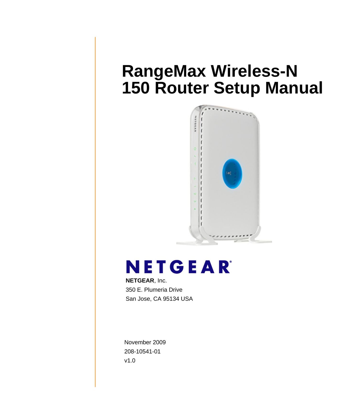 NETGEAR 208-10541-01 Network Router User Manual