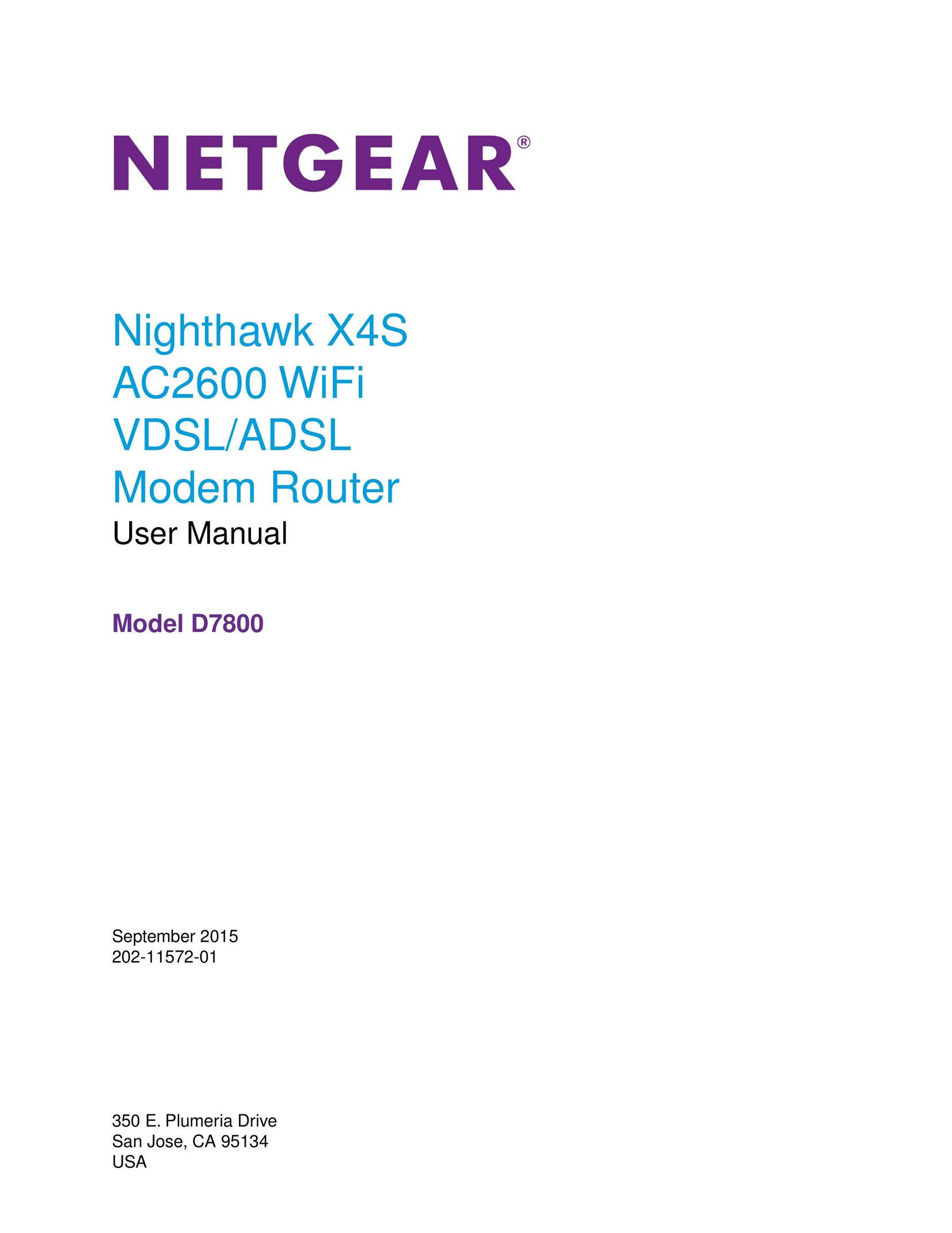 NETGEAR D7800 Network Router User Manual