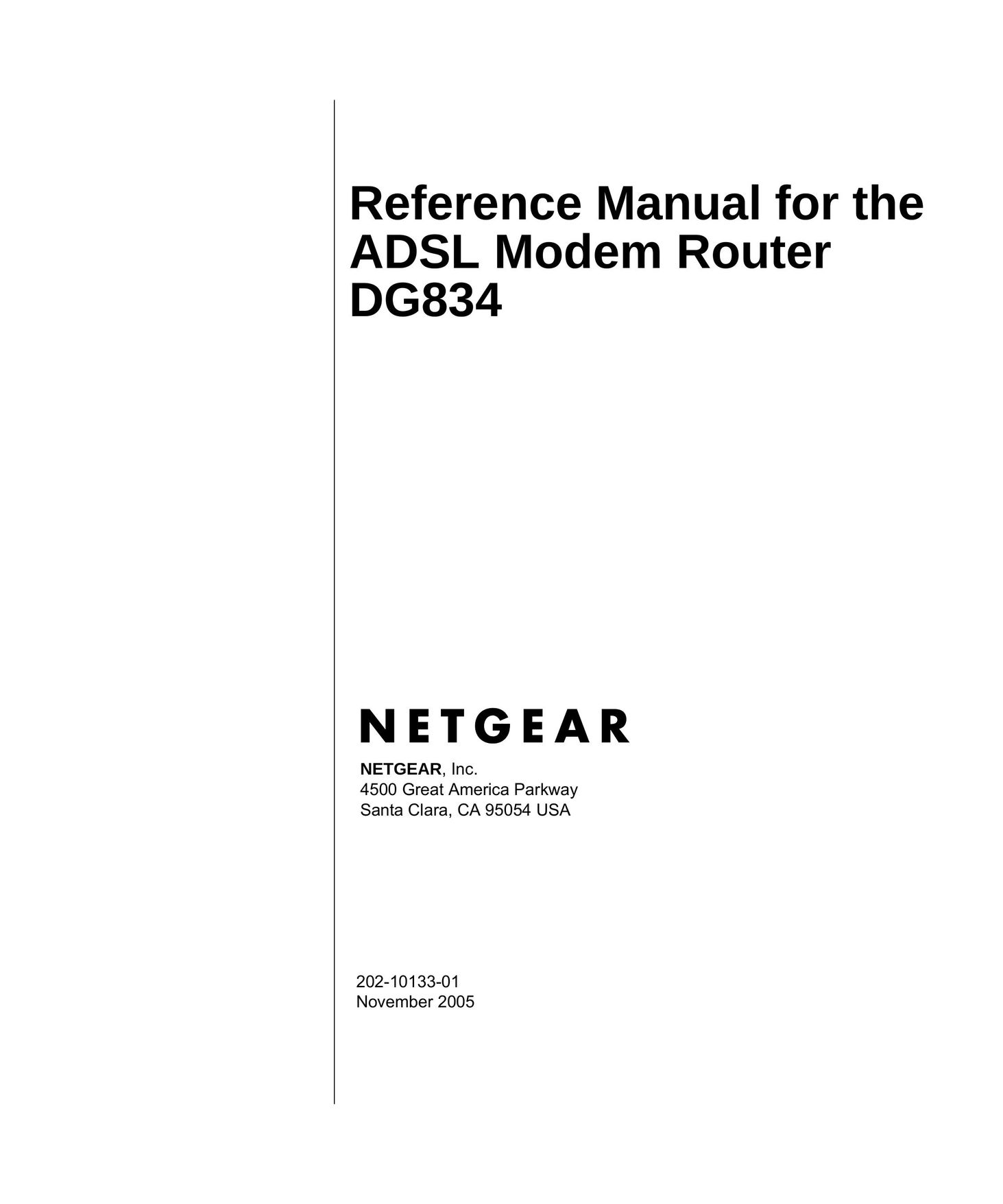 NETGEAR DG834 Network Router User Manual