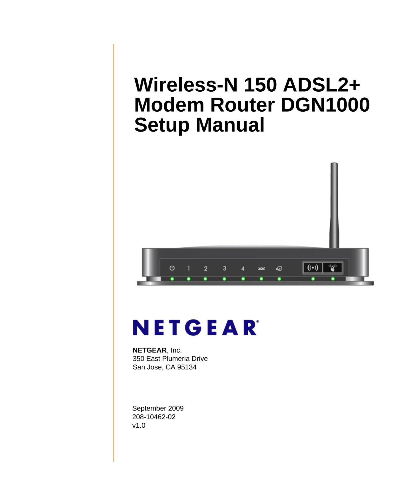 NETGEAR DGN1000-100NAS Network Router User Manual