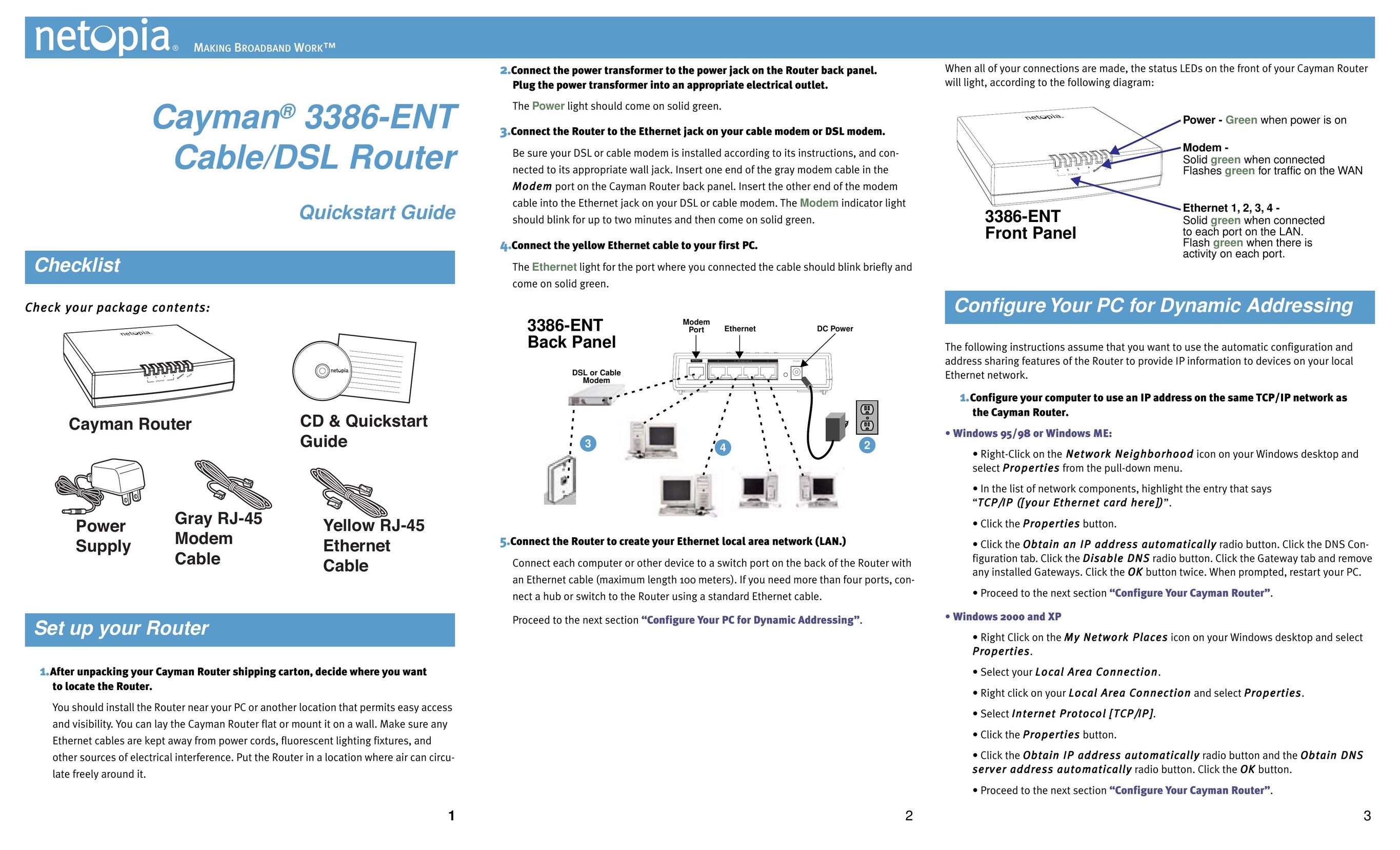 Netopia 3386-ENT Network Router User Manual