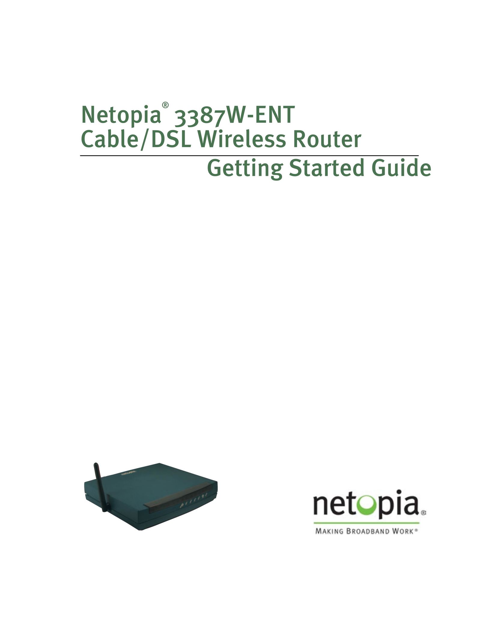 Netopia 3387W-ENT Network Router User Manual